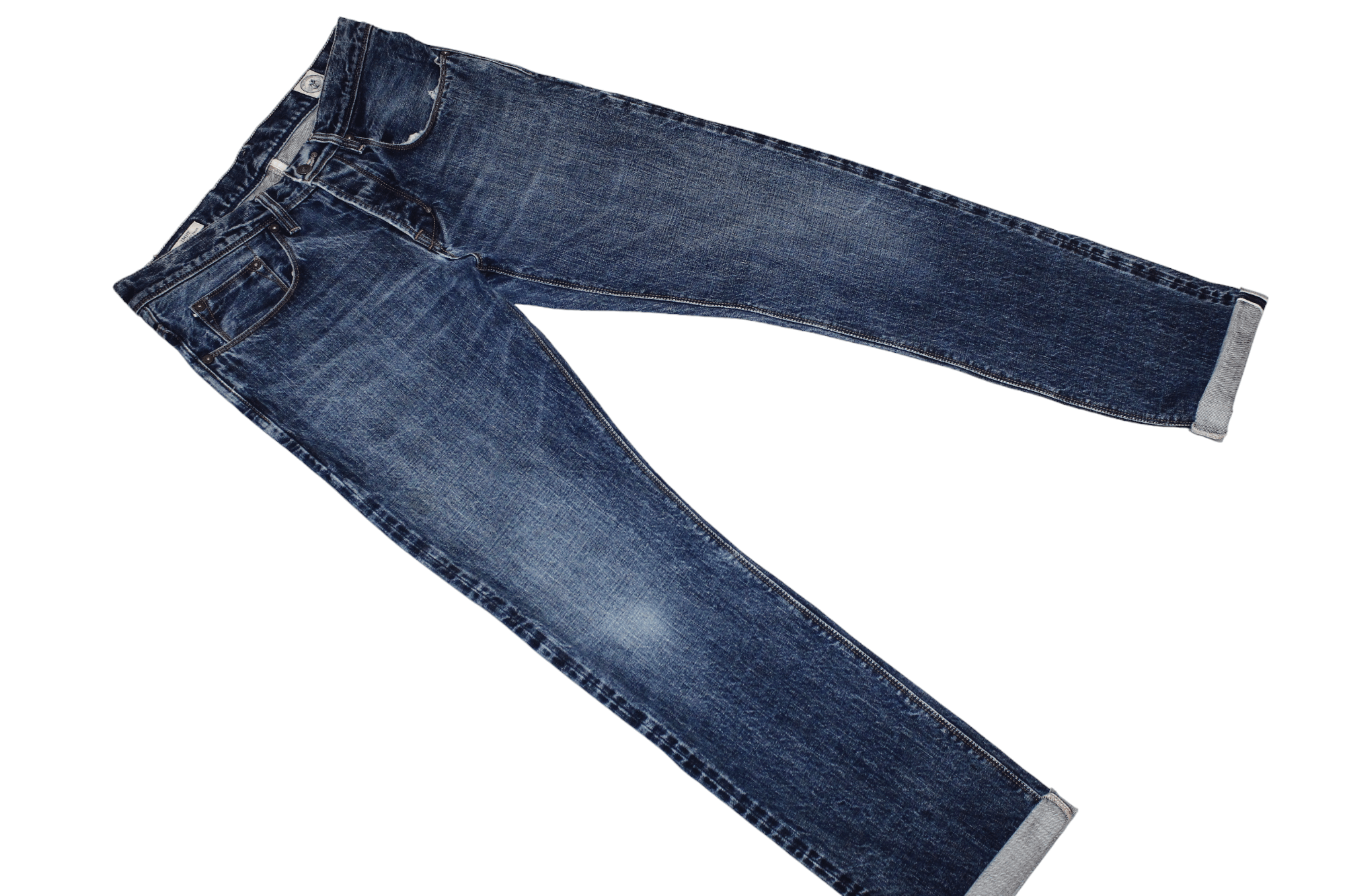 Blue Blue Japan IMjiT35020 803s AGHI 14oz selvedge natural faded jeans Size US 32 / EU 48 - 4 Thumbnail