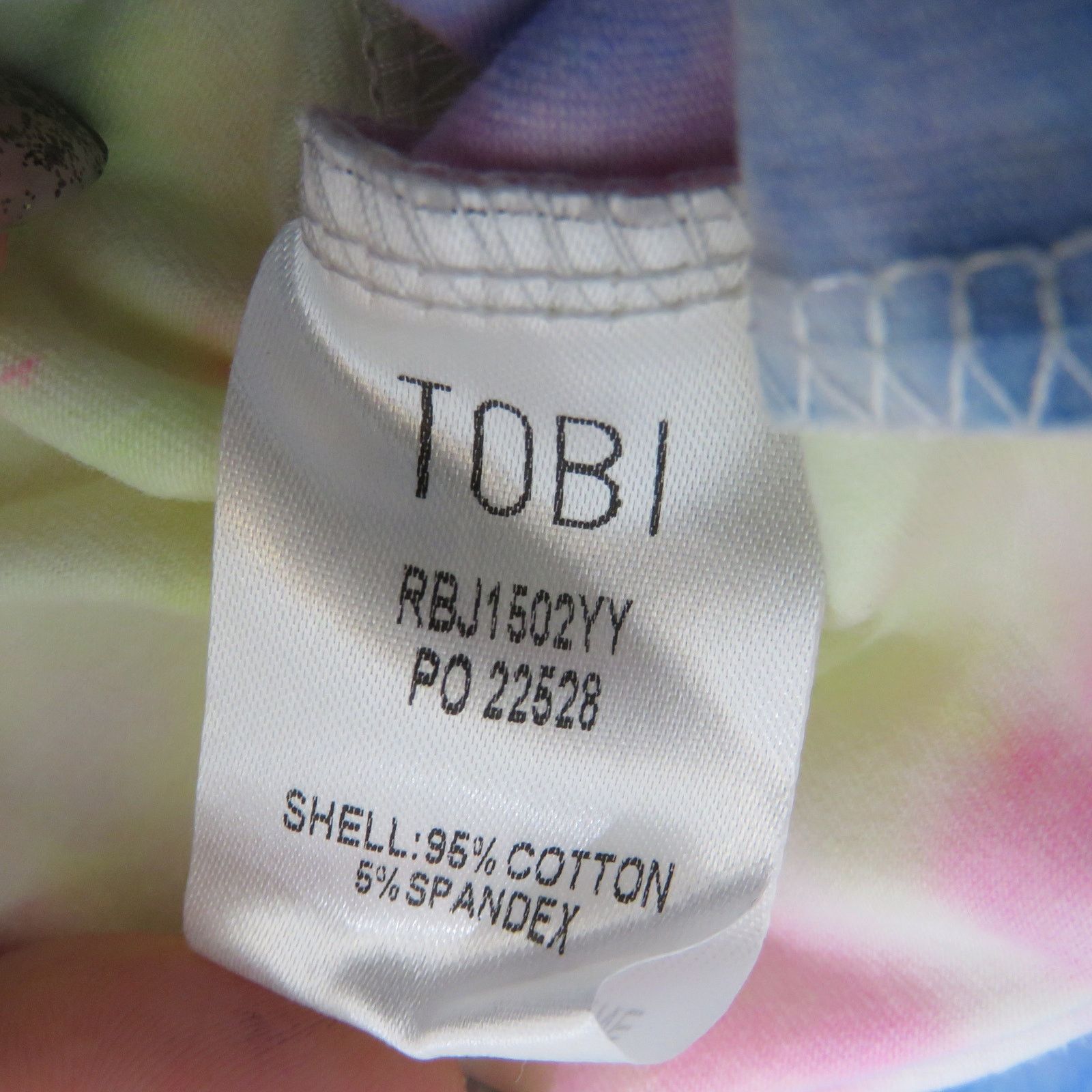 Other TOBI Chill With Me Pink Tie Dye Romper Medium Pastel Rainbow Size 30" / US 8 / IT 44 - 6 Thumbnail