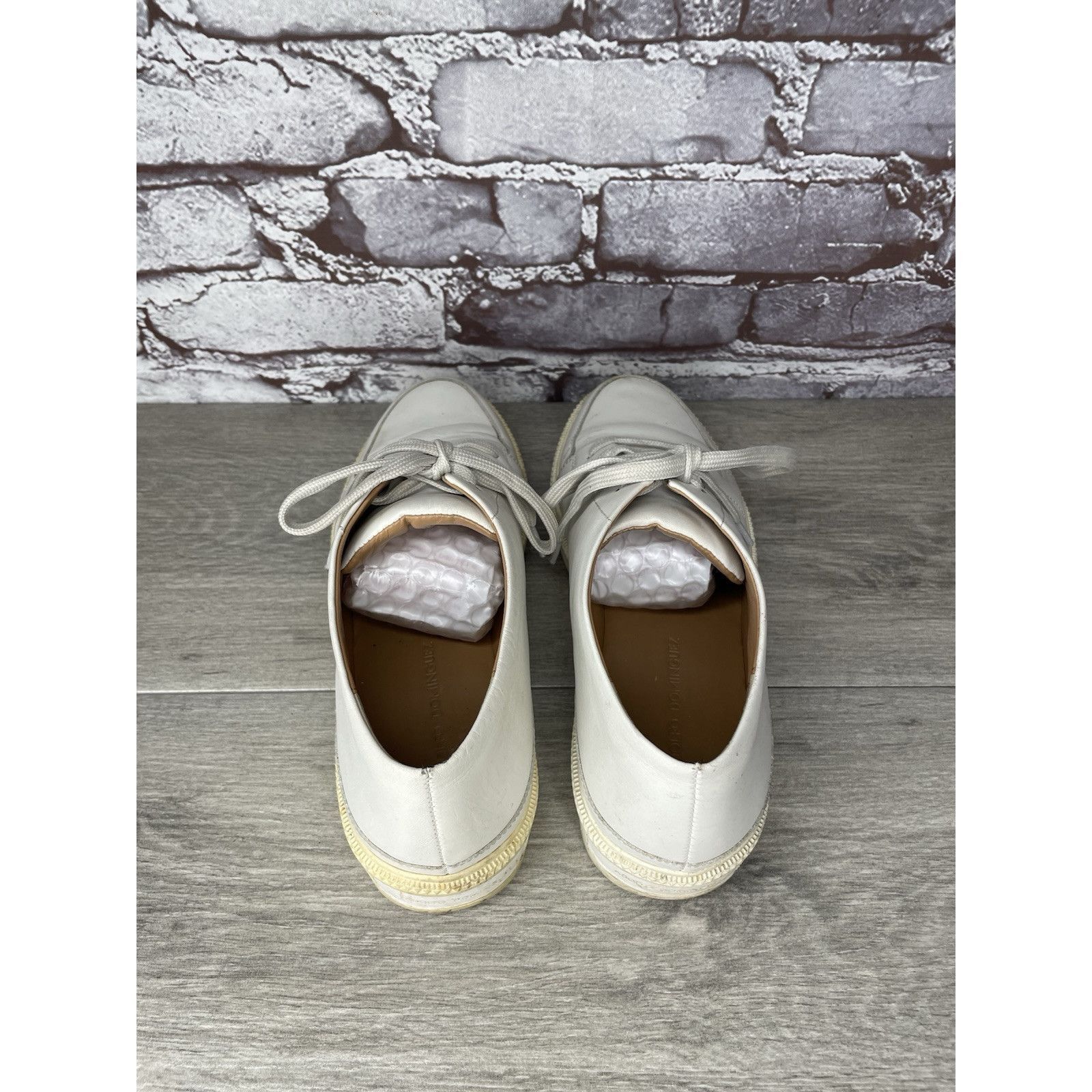 Adolfo Dominguez Adolfo Dominguez White Leather Casual Lace Up Sneakers Women Size US 8.5 / IT 38.5 - 15 Thumbnail