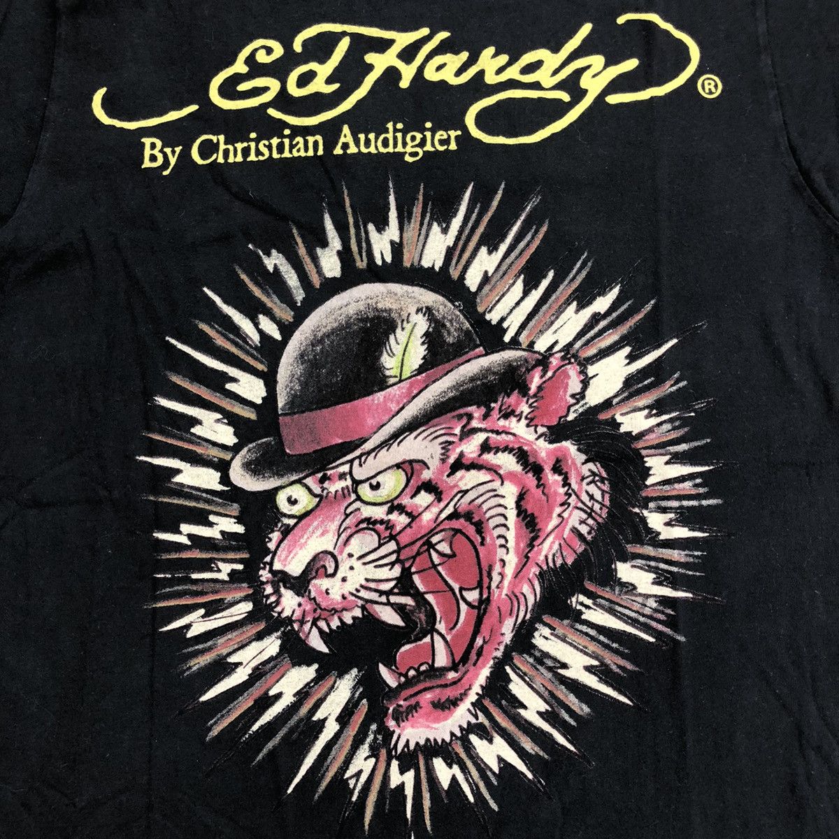 Christian Audigier × Ed Hardy × Vintage Y2K Ed Hardy Christian Audigier Big Logo Women Tee Size US L / EU 52-54 / 3 - 2 Thumbnail