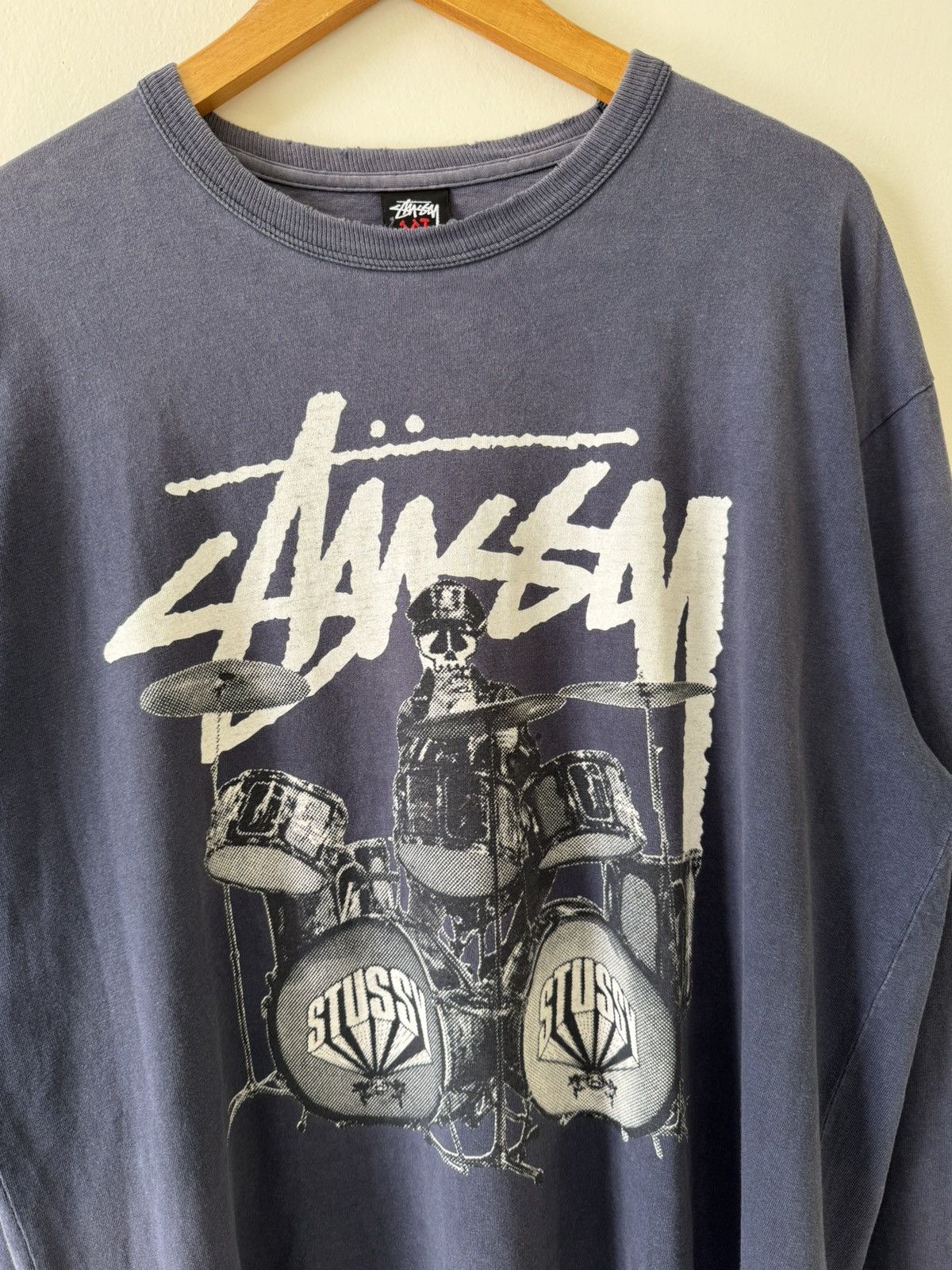 Stussy VINTAGE 00’S STUSSY DRUM LONGSLEEVE SHIRT Size US XL / EU 56 / 4 - 2 Thumbnail