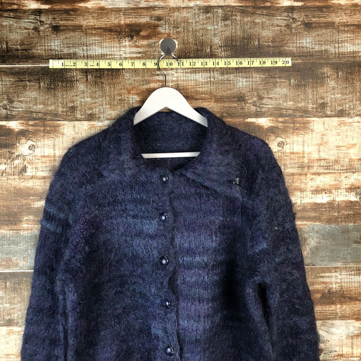 Vintage D Japan vintage mohair shaggy Cardigan knitwear #A2053 Size US S / EU 44-46 / 1 - 2 Thumbnail