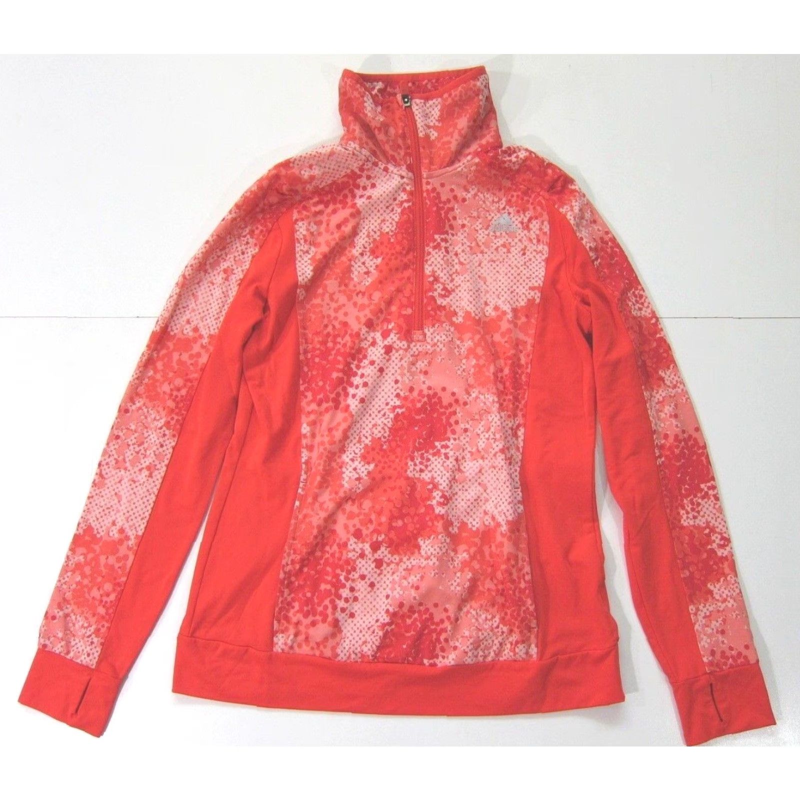 Adidas VINTAGE Adidas Clima Warm Red Pink Polka Dot 1/4 Zip Pullover Pocket Thumb Hole Shirt M Size M / US 6-8 / IT 42-44 - 8 Thumbnail