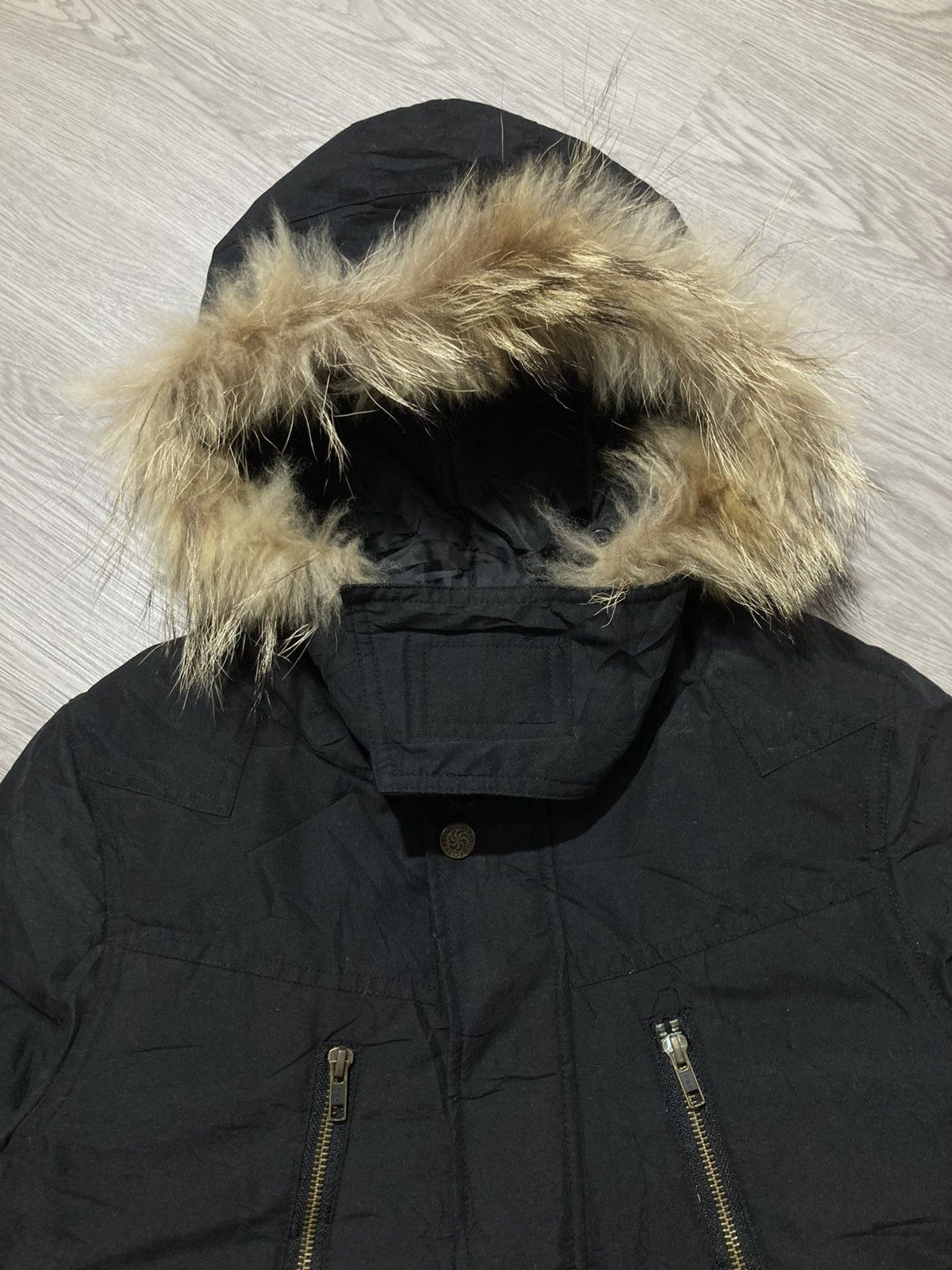 If Six Was Nine 2000s Banana Seven Down Fur Jacket Goa Apocalypse Style Size US S / EU 44-46 / 1 - 6 Thumbnail