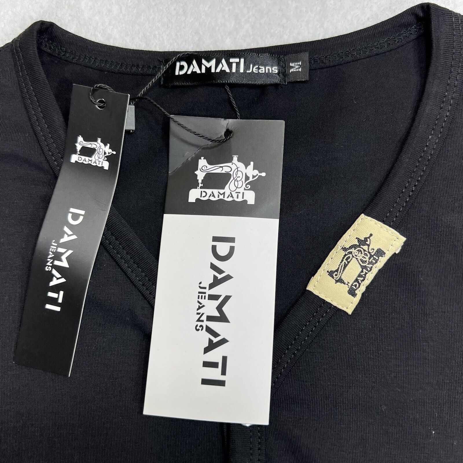 Other Damati Jeans Medium Black Striped Short Sleeve Henley TShirt Size US M / EU 48-50 / 2 - 3 Thumbnail