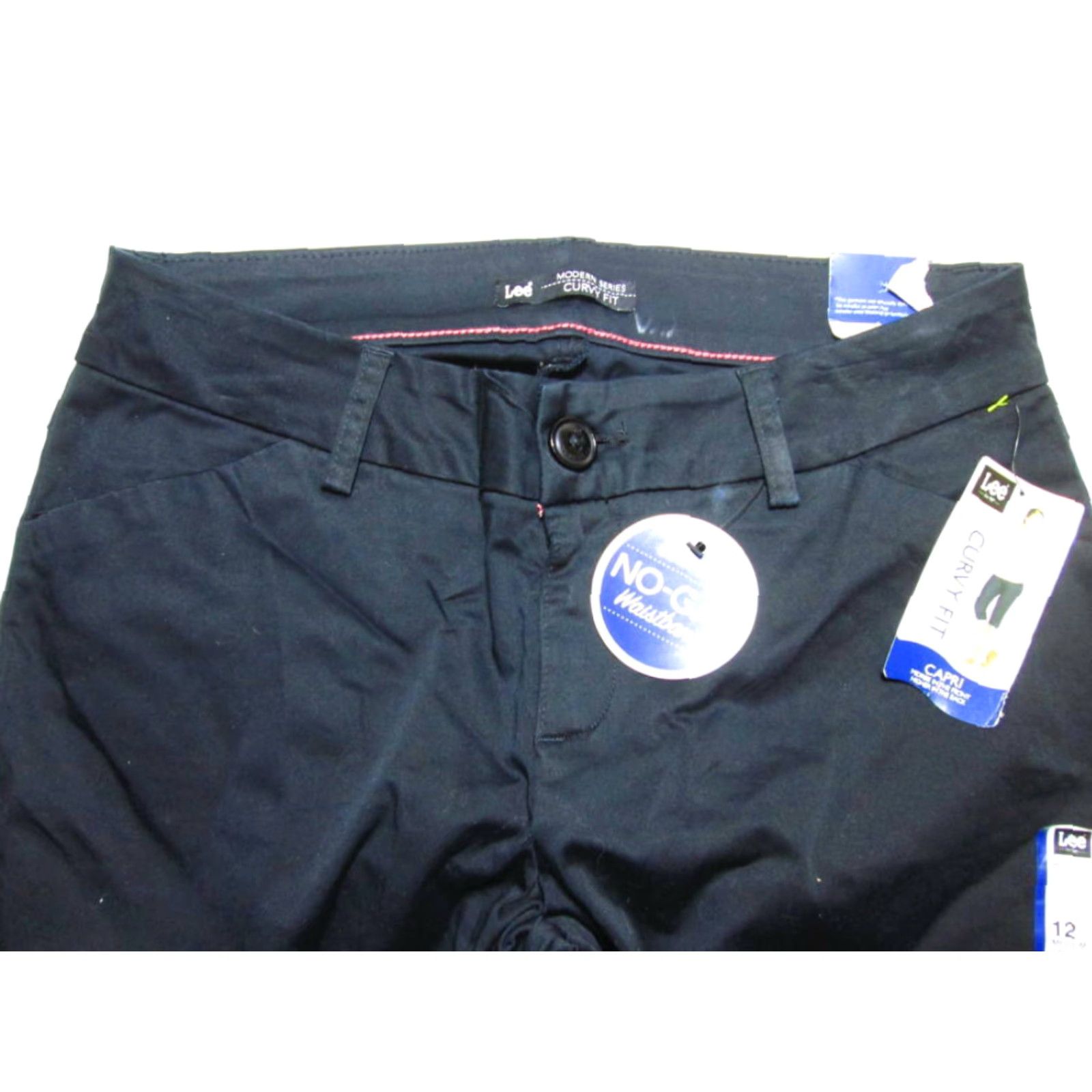 Lee Lee Womens Capri Black Curvy Fit Casual Shirt Size 32" / US 10 / IT 46 - 3 Thumbnail