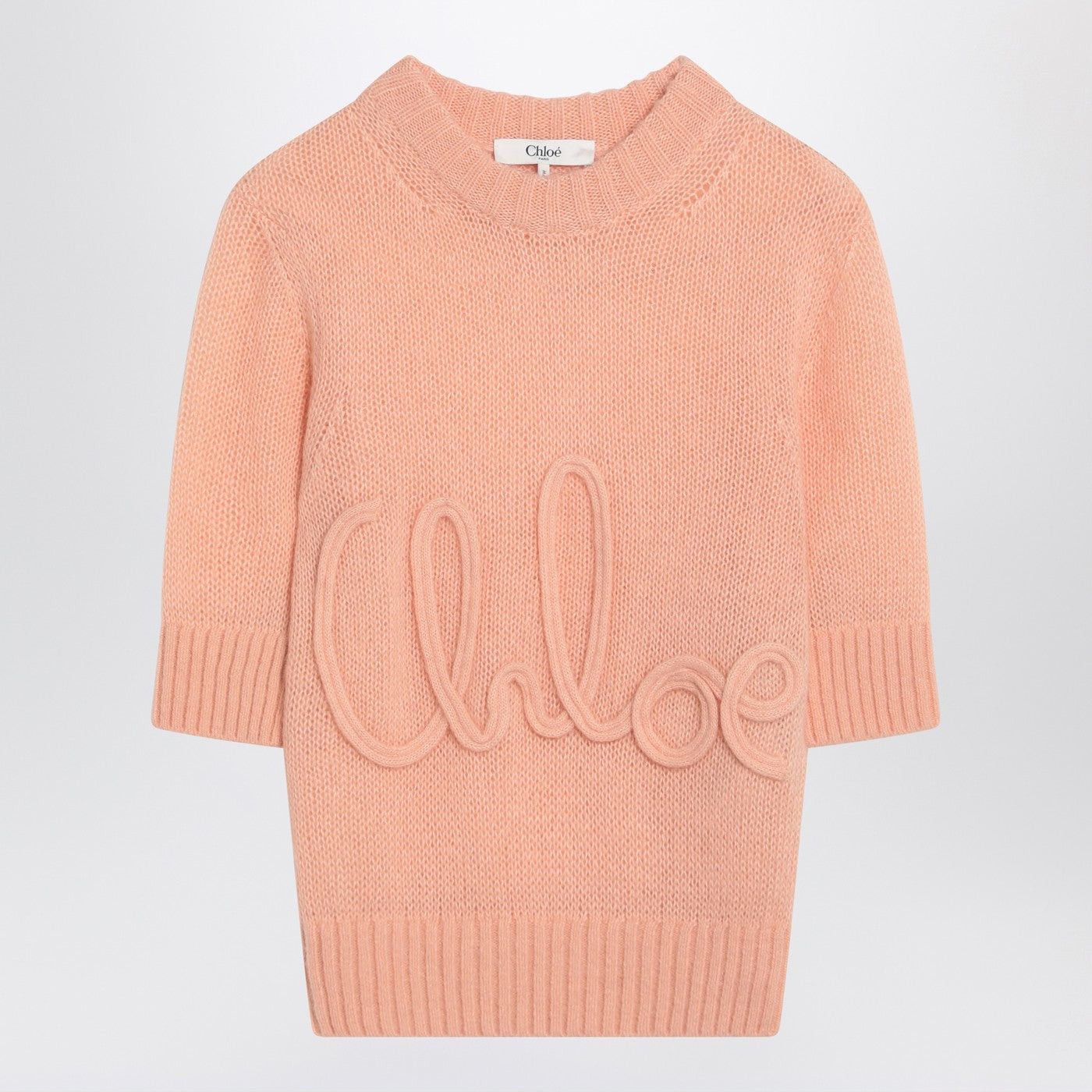 Chloe Chloe Peach-Colored Top With Logo Embroidery Size M / US 6-8 / IT 42-44 - 1 Thumbnail