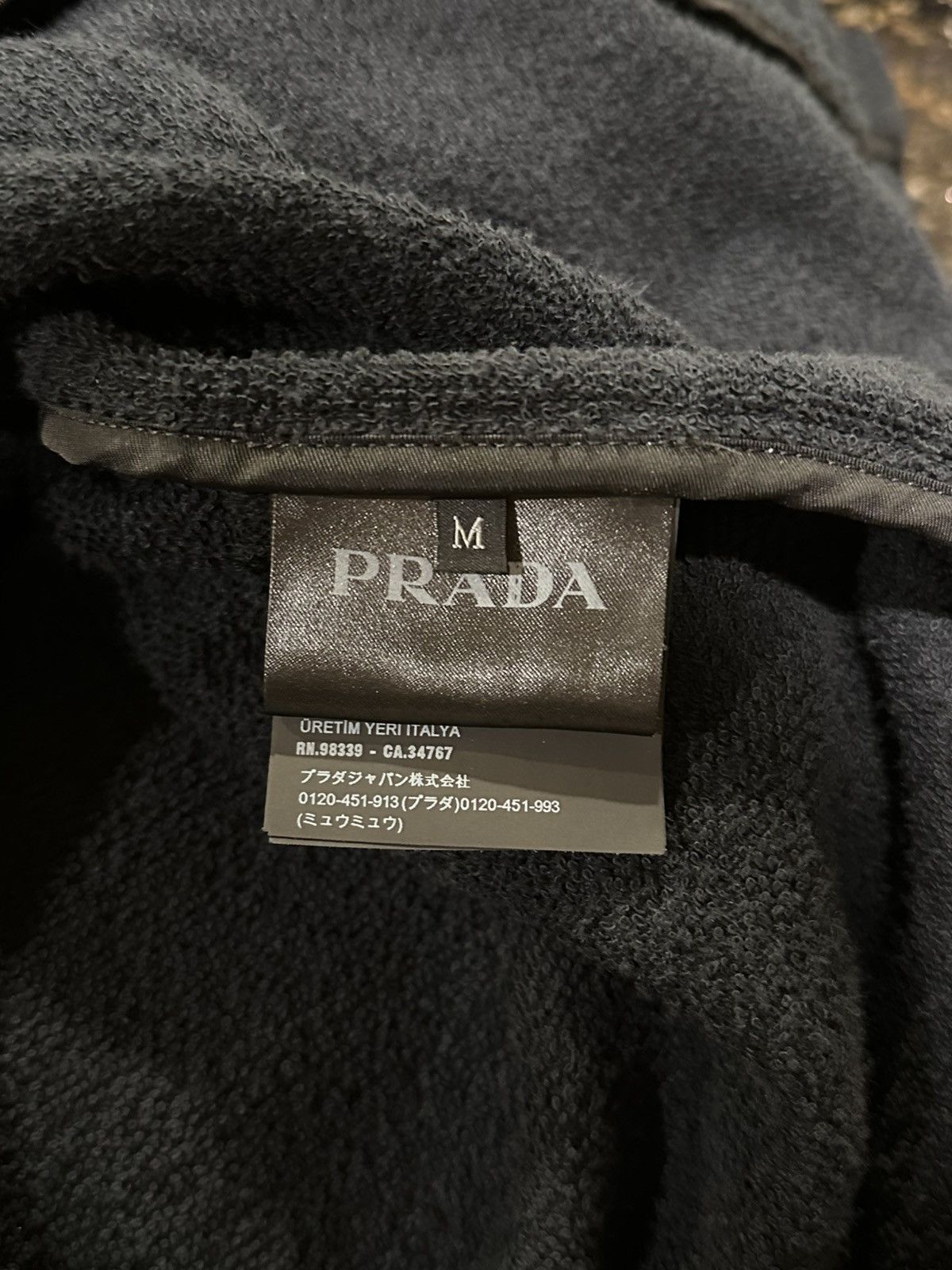 Prada Prada Spugna Terry Towel Dark Navy Bowling Button Up Shirt Size US M / EU 48-50 / 2 - 11 Thumbnail