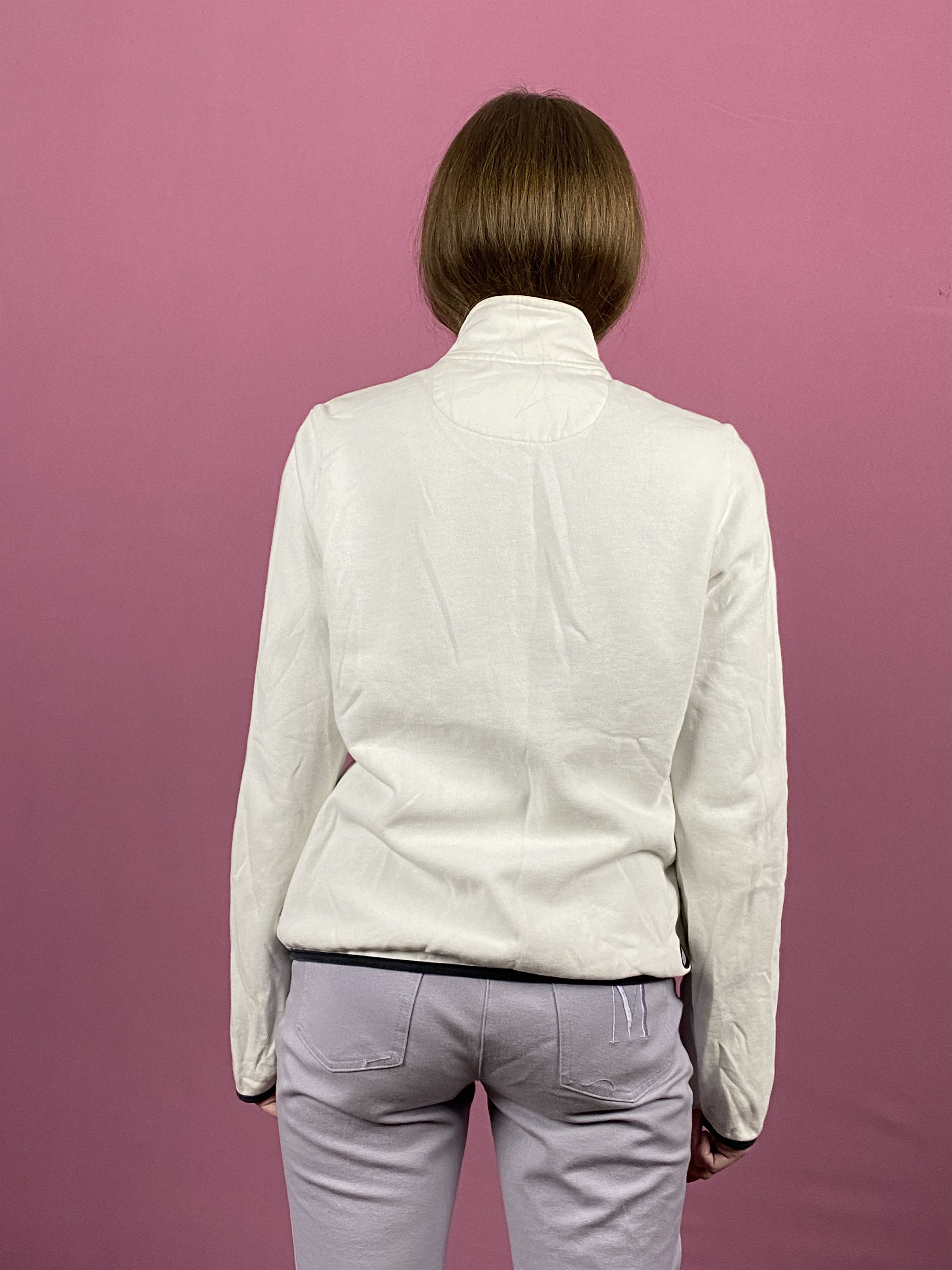 Adidas × Vintage Adidas Vintage Women's Full Zip Sweatshirt - M White Size M / US 6-8 / IT 42-44 - 3 Thumbnail