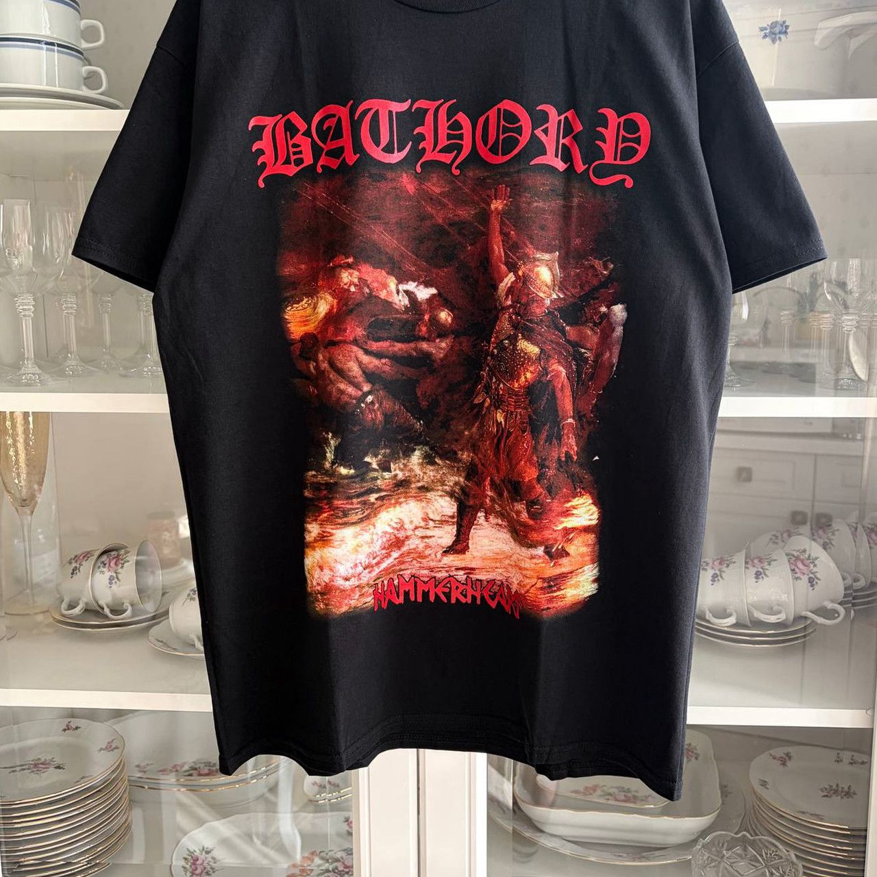 Band Tees T-shirt Bathory - Hammerheart / black metal Size US L / EU 52-54 / 3 - 3 Thumbnail