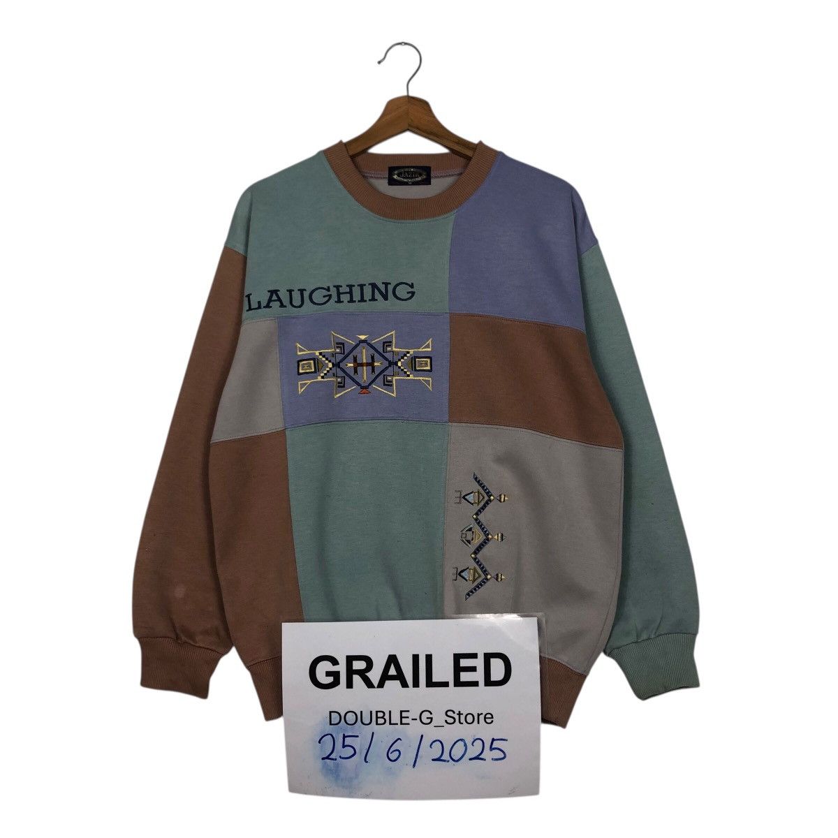 Japanese Brand 📌Vintage Sweatshirt Jazir Patch Work Design Issey Miyake Size US M / EU 48-50 / 2 - 1 Thumbnail
