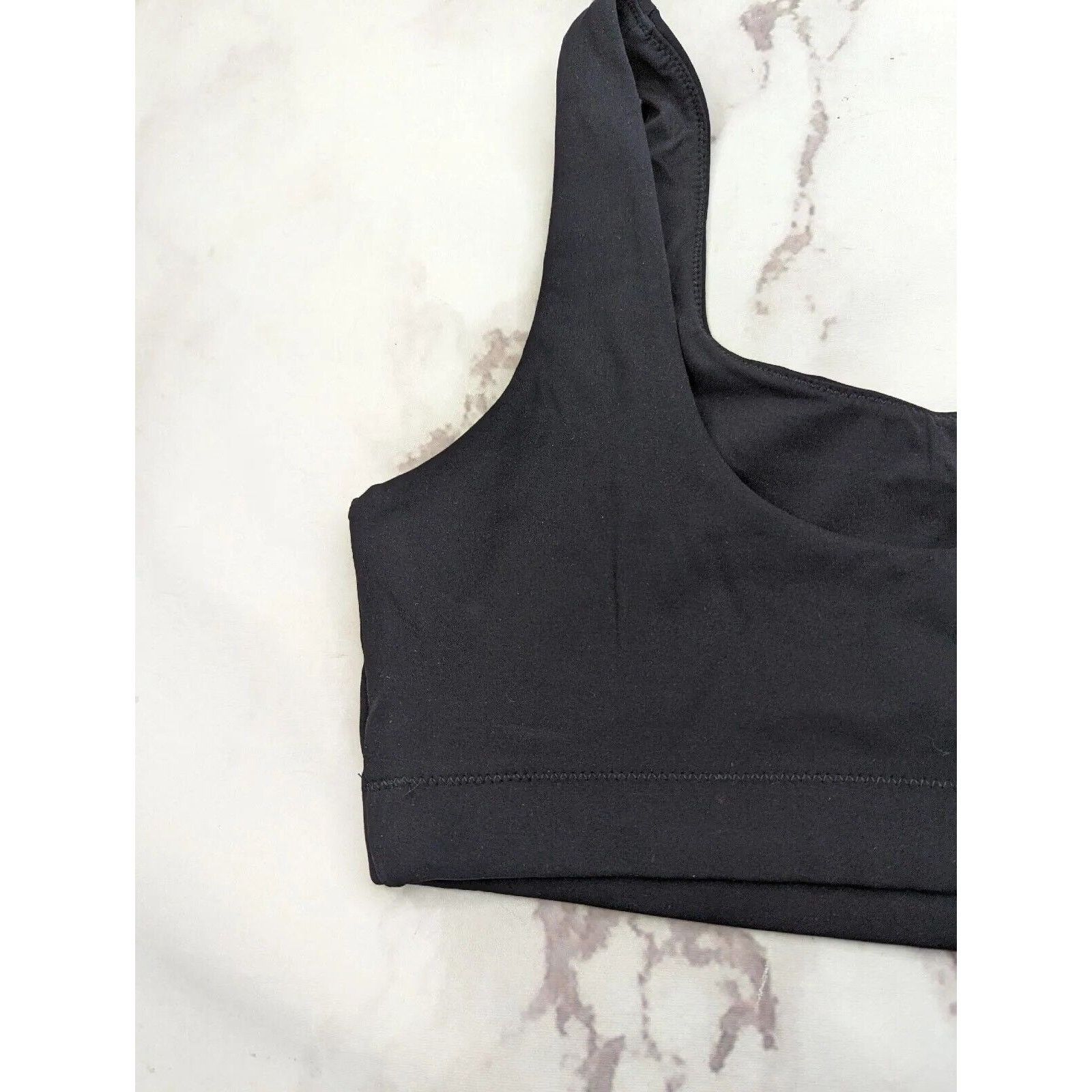 Everlane Everlane Perform Bra Women Medium Black Square Neck Sports Size M / US 6-8 / IT 42-44 - 7 Thumbnail
