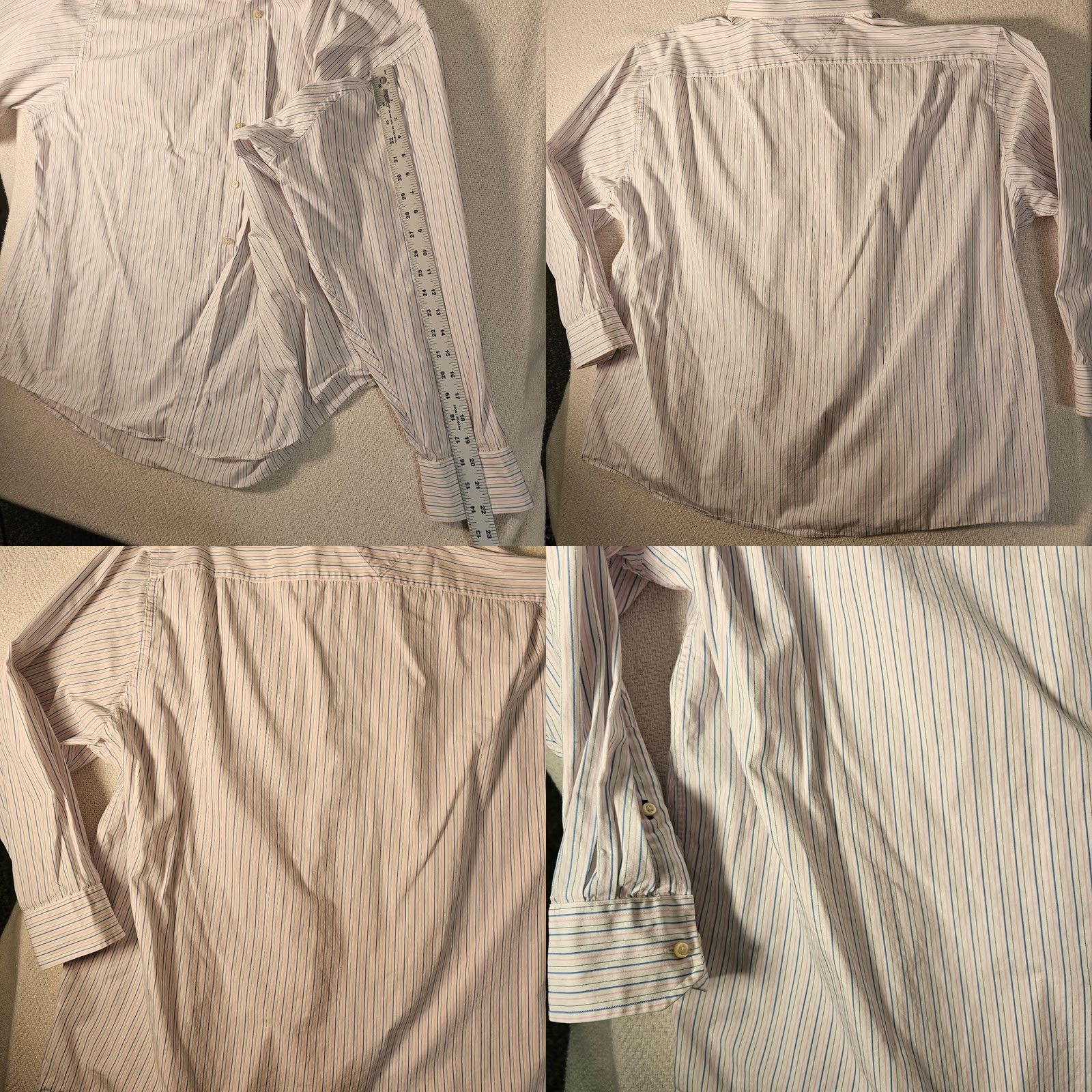 Tommy Hilfiger VINTAGE Tommy Hilfiger Men Button Down Shirt Long Sleeve Cotton White Striped Size 4XL Size US XXL / EU 58 / 5 - 8 Thumbnail