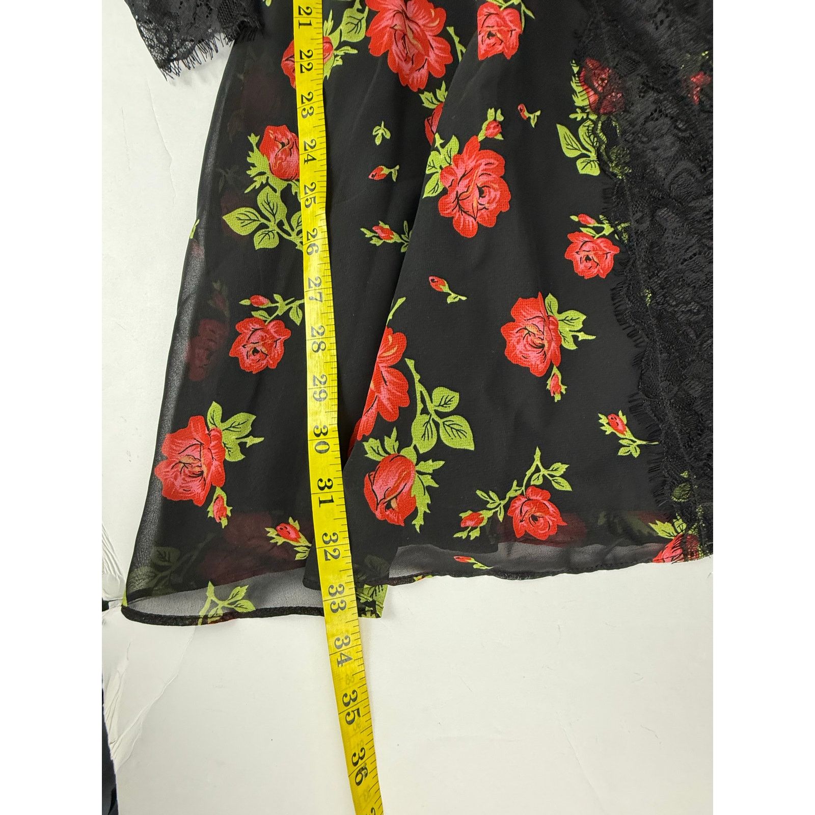 Asos ASOS DESIGN Rose Floral Lace Skater Mini Dress - US 2 Size XS / US 0-2 / IT 36-38 - 7 Thumbnail