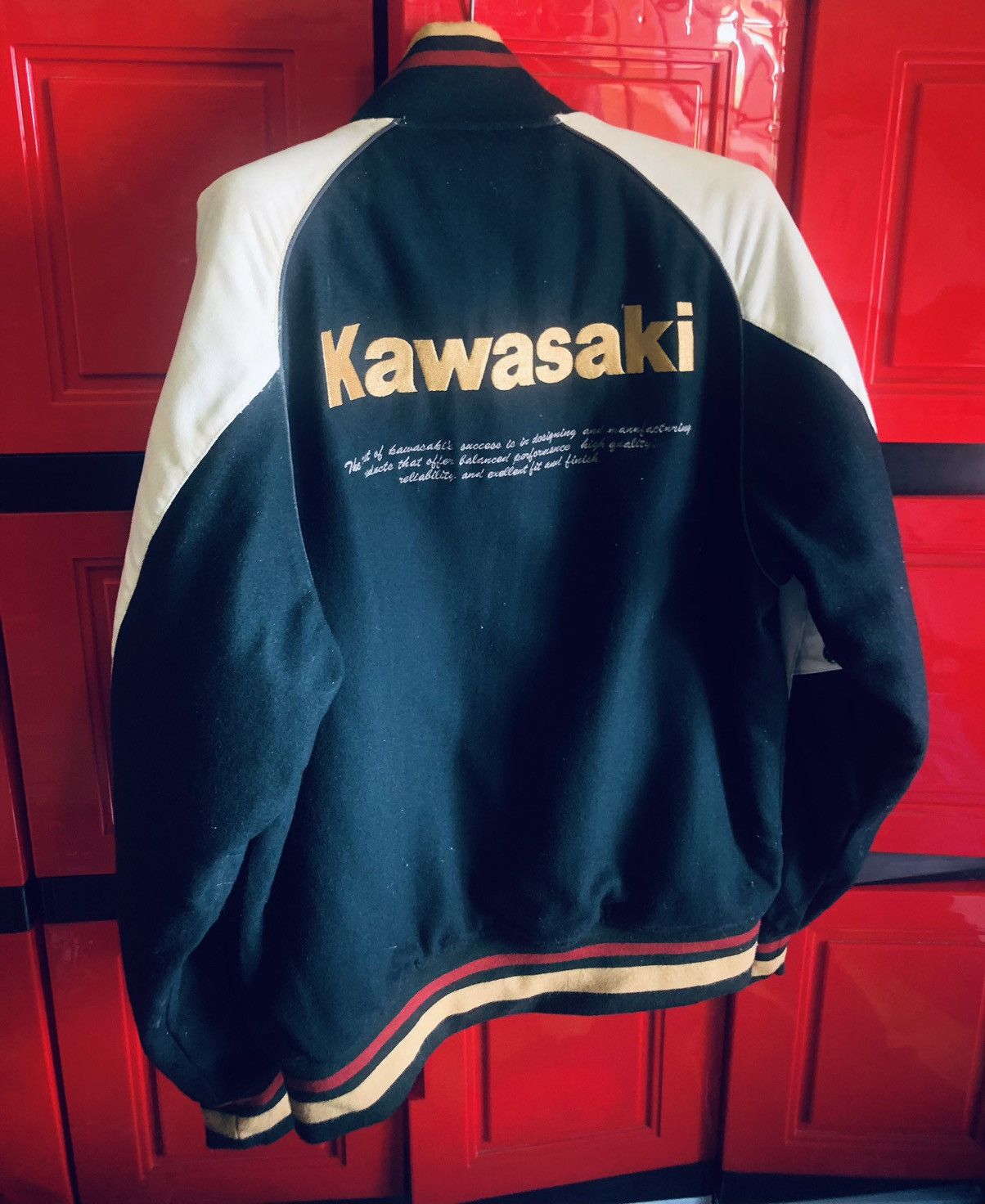 Japanese Brand × Vintage Vintage Kawasaki Varsity Jacket Size US L / EU 52-54 / 3 - 5 Thumbnail