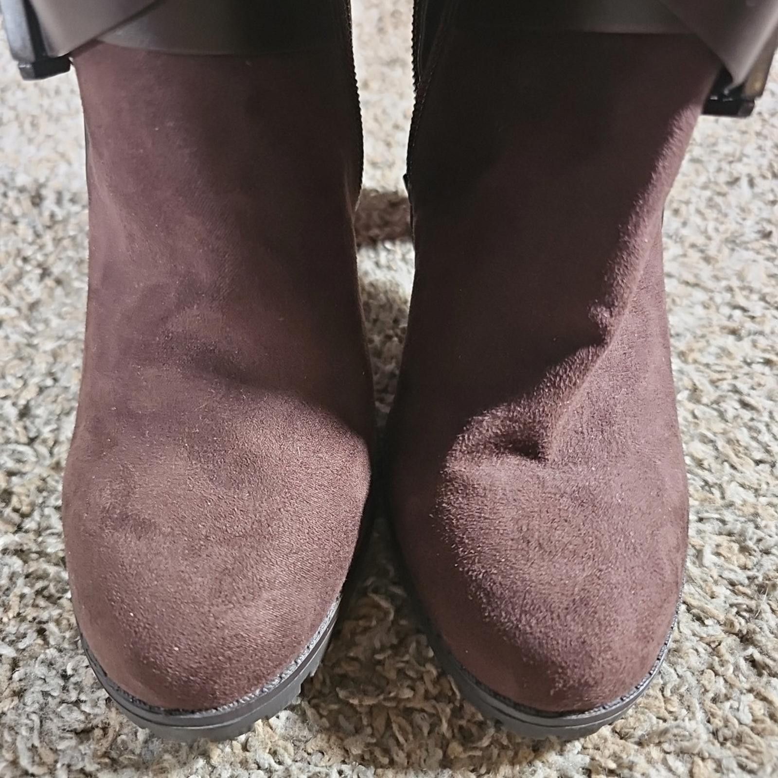 Apt. 9 Apt. 9 Defined Comfort Manager Brown 6½ Faux Suede Boots Size US 6.5 / IT 36.5 - 6 Thumbnail