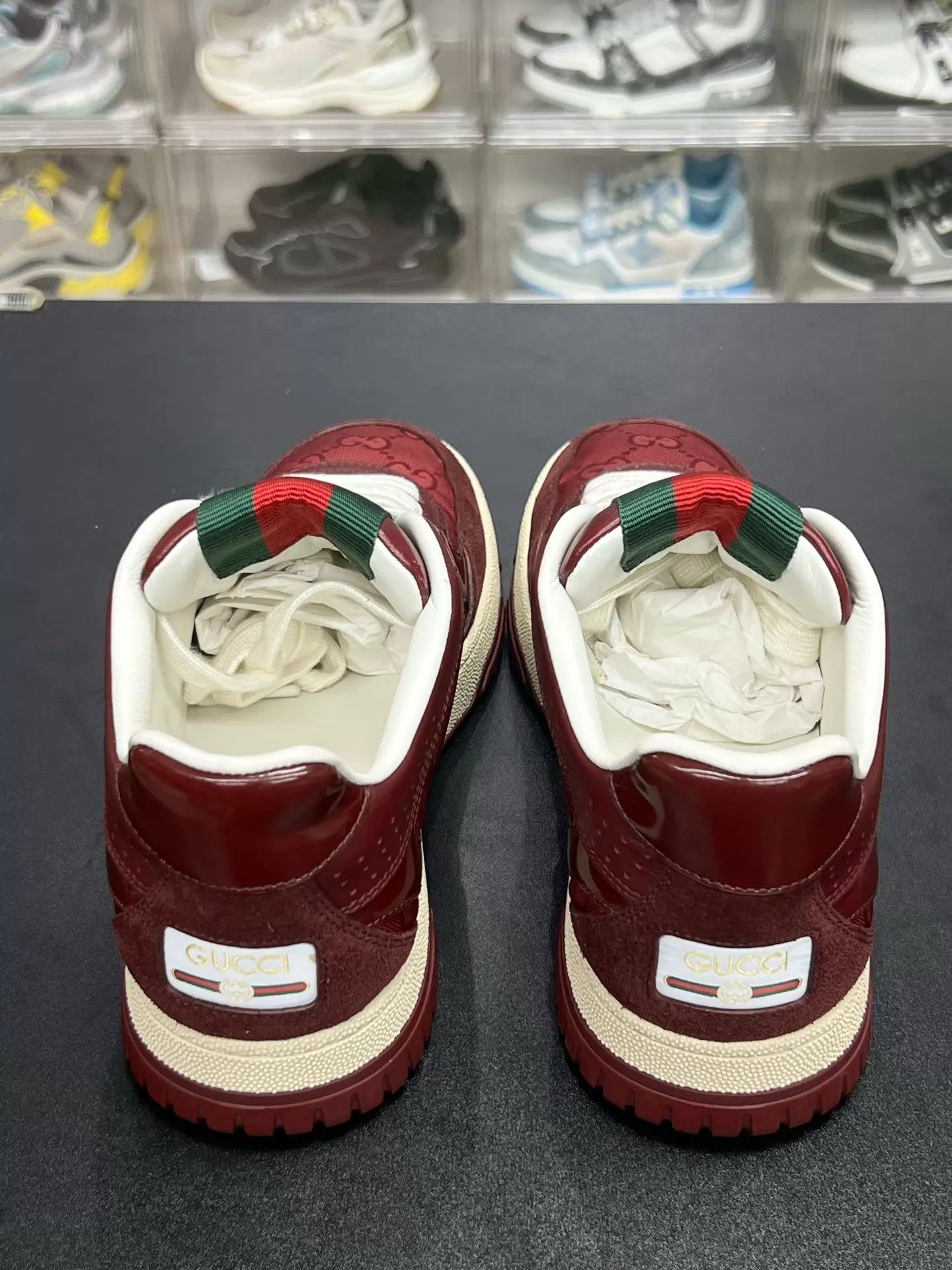 Gucci GUCCI Re-Web Red Low-Top Sneaker 37.5 Size US 7 / IT 37 - 7 Thumbnail