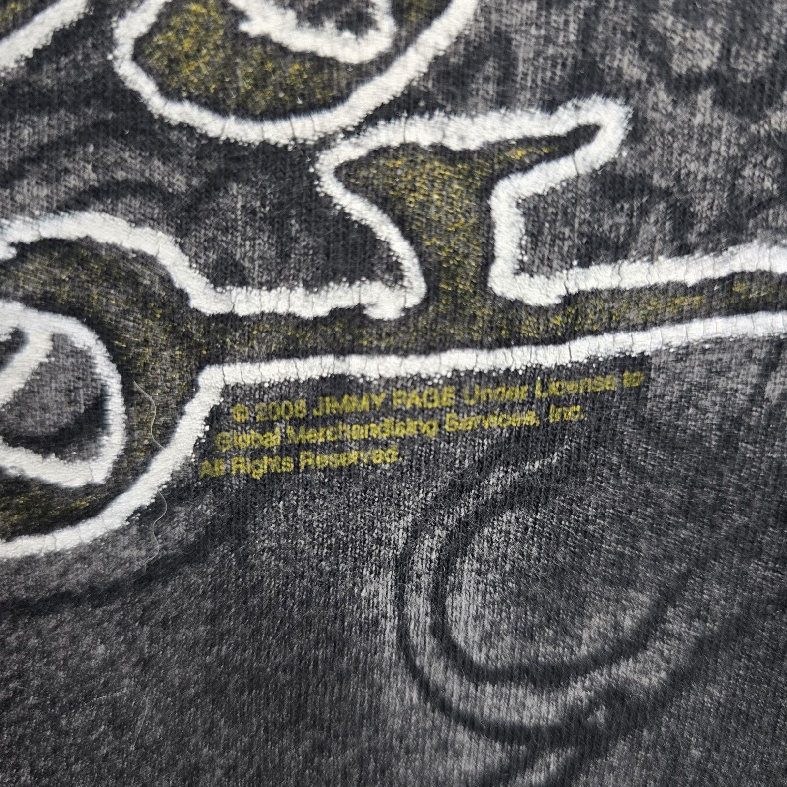 Hanes Vintage Jimmy Page Zoso Shirt Large Y2K AOP Led Zeppelin Size US L / EU 52-54 / 3 - 4 Thumbnail