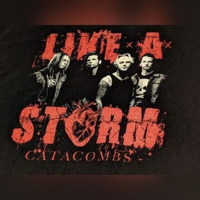 Other Like A Storm Catacombs Band T-Shirt XL Black Red Rock Metal Size US XL / EU 56 / 4 - 3 Thumbnail