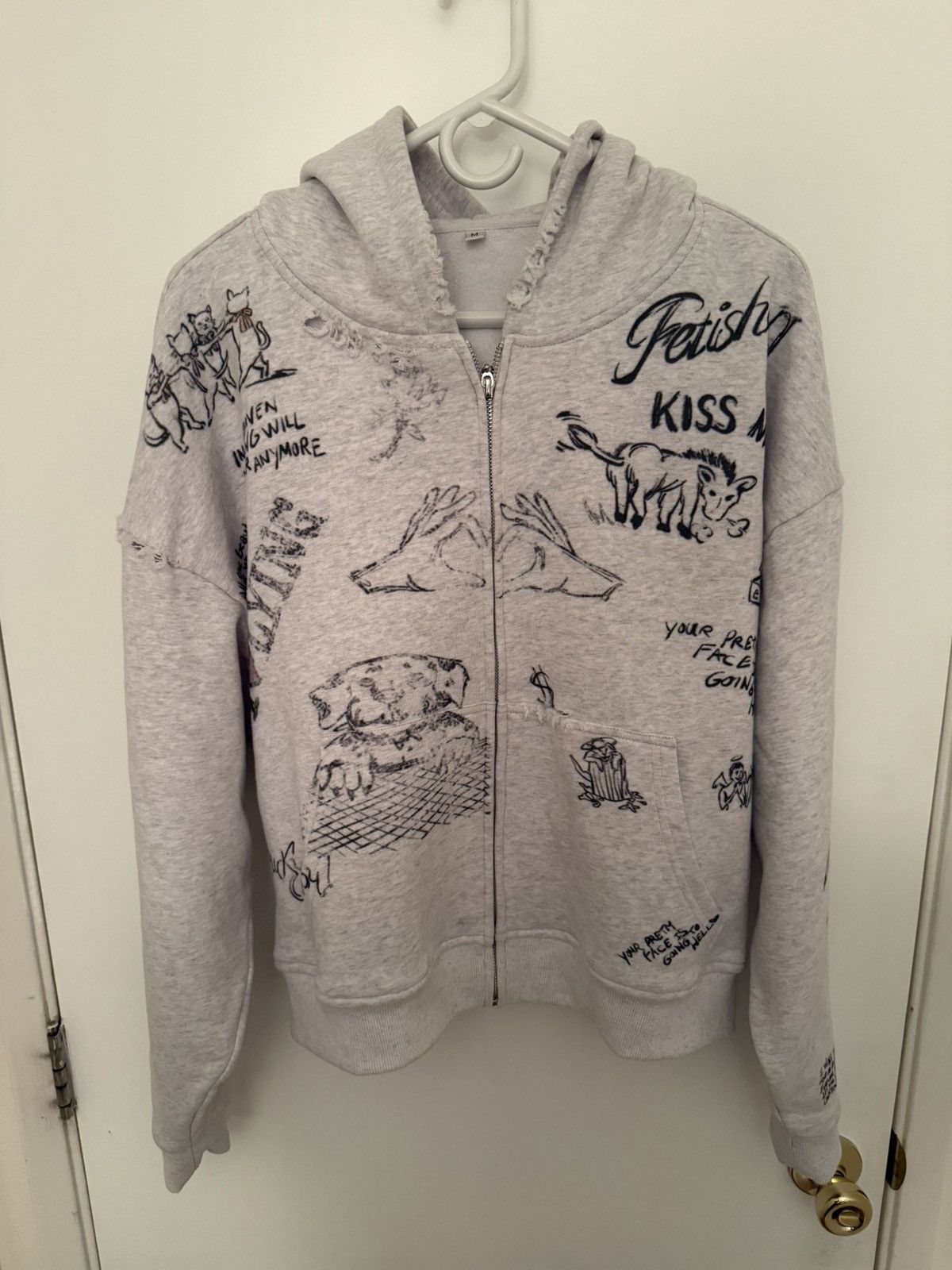 Vintage Vintage Streetwear Graphic Distressed Zip Up Size US M / EU 48-50 / 2 - 1 Thumbnail