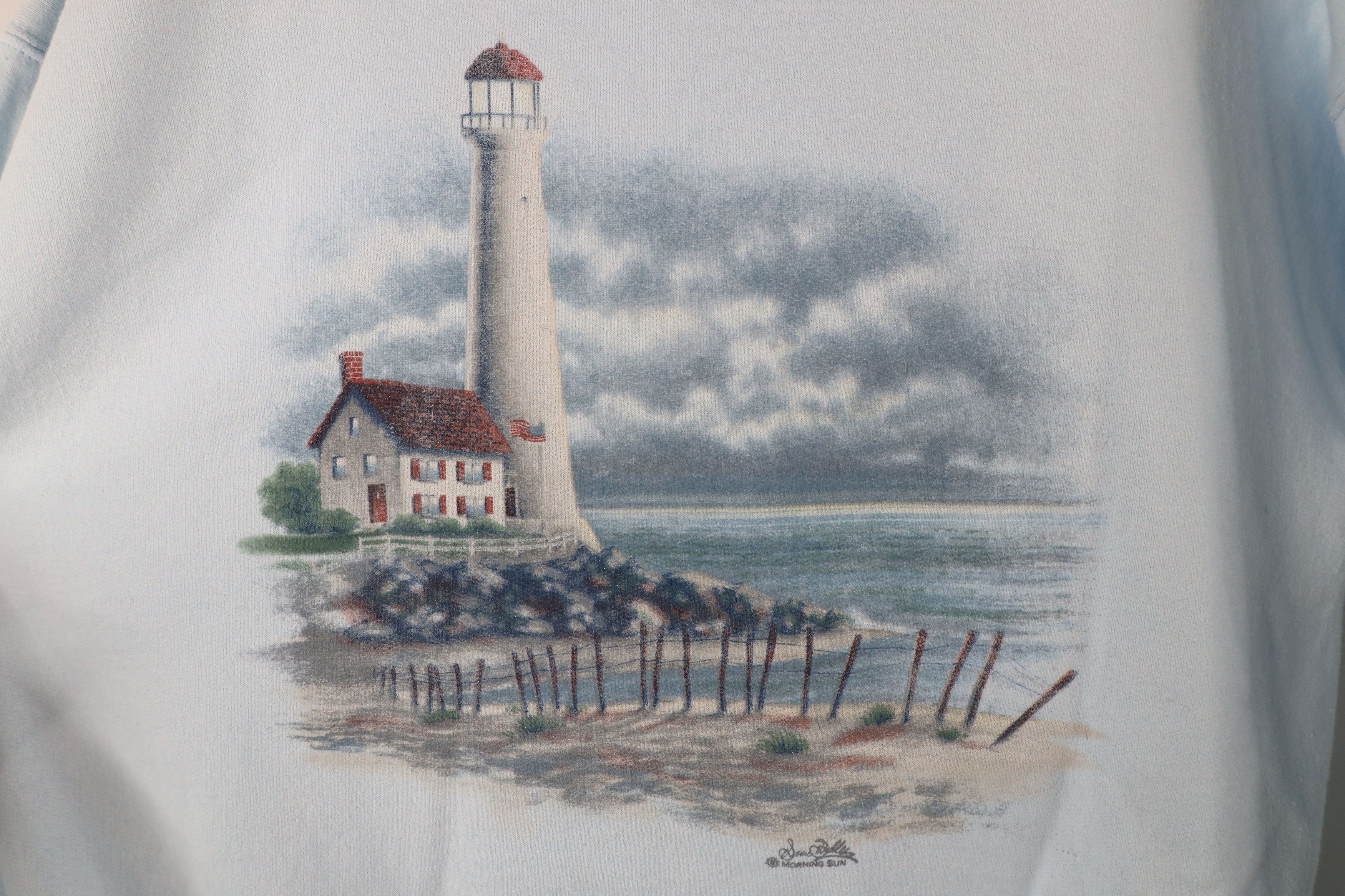 Vintage Vintage 90s Streetwear Beach Lighthouse Crewneck Sweatshirt Size M / US 6-8 / IT 42-44 - 4 Thumbnail