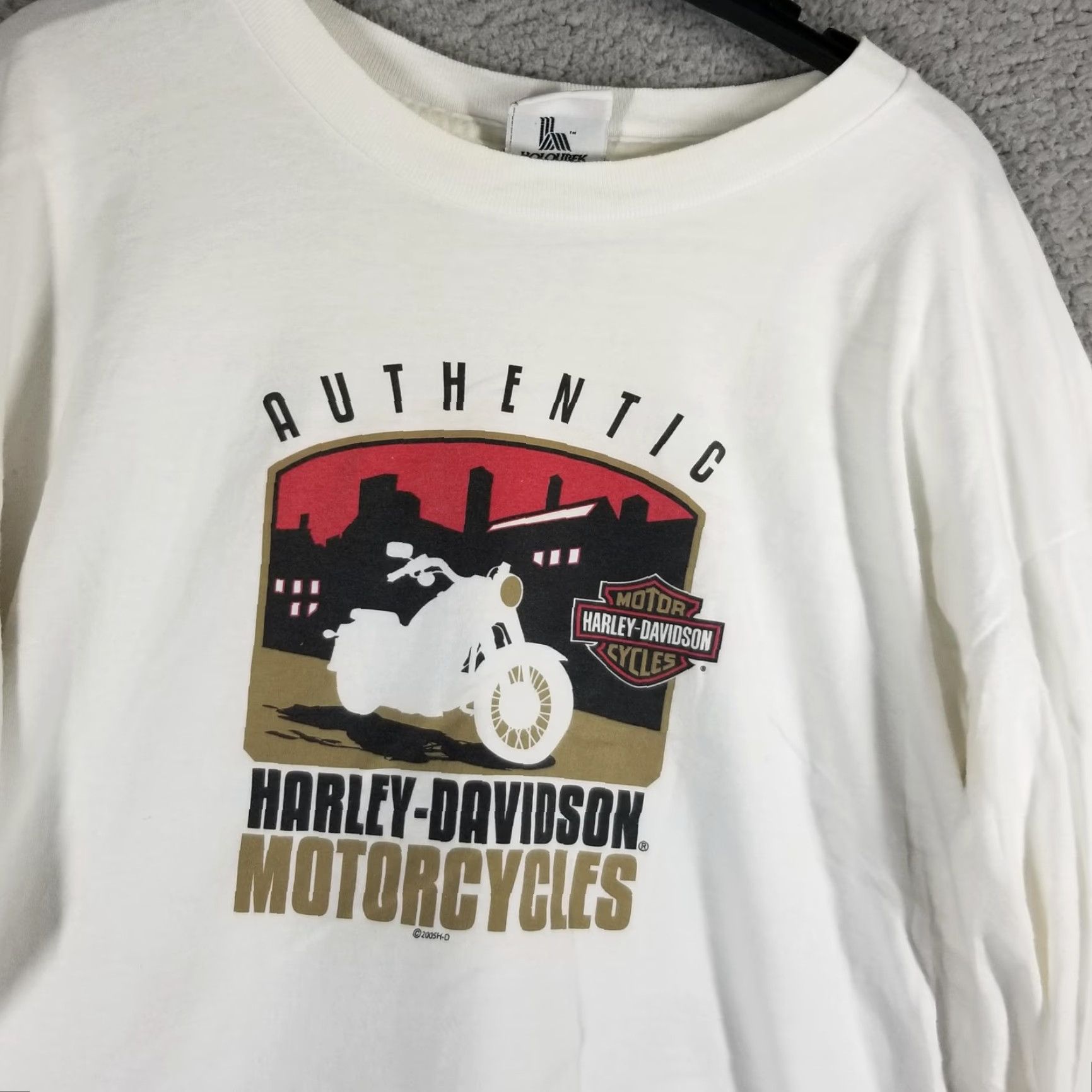 Harley Davidson Harley-Davidson Shirt Mens XL Long Sleeve Graphic Print Authentication Motorcycle City 2000s Biker Size US XL / EU 56 / 4 - 4 Thumbnail