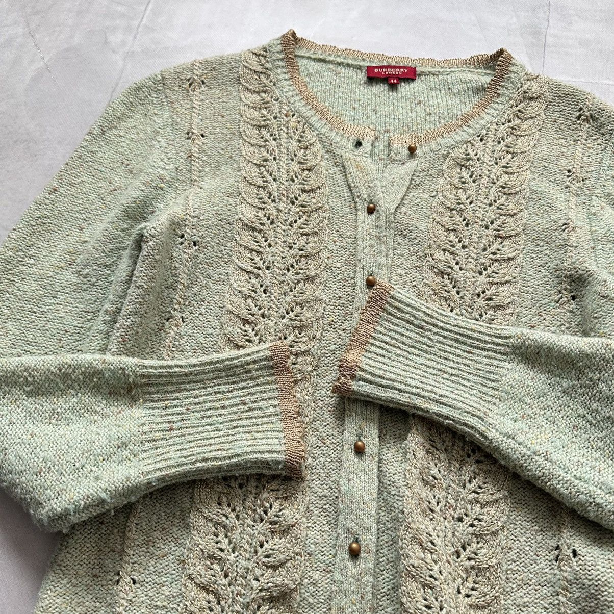 Burberry Burberry London Vintage Lace Pointelle Knit Cardigan Size M / US 6-8 / IT 42-44 - 8 Thumbnail