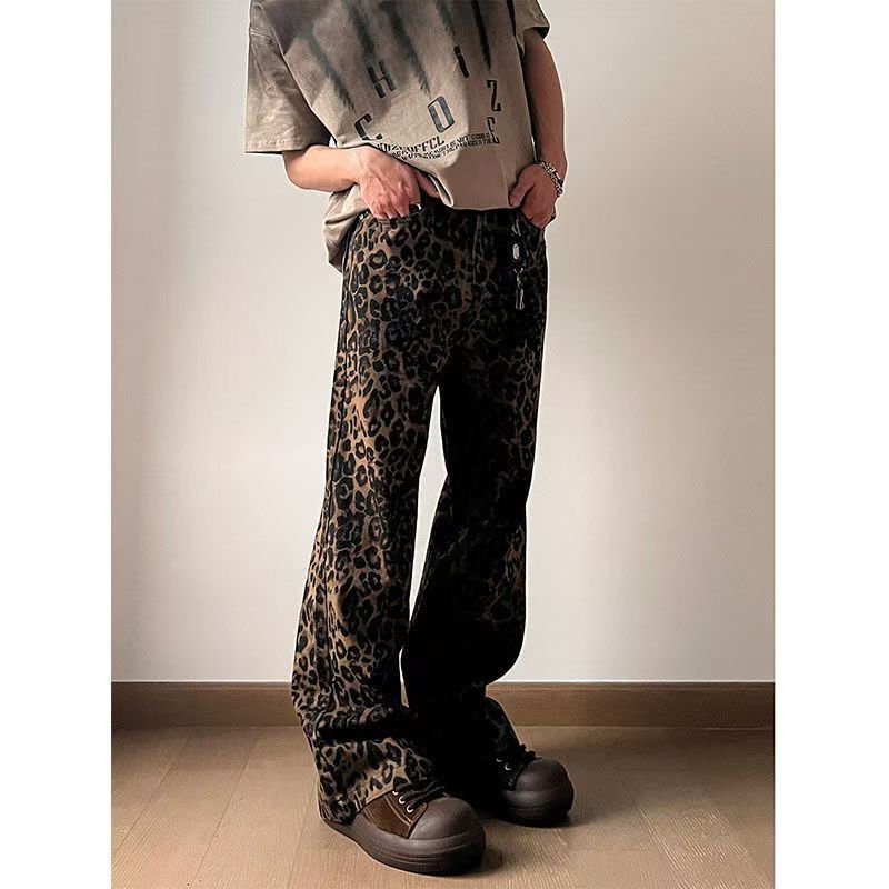 Japanese Brand × Jean High Street Vintage Leopard Print Straight Leg Jeans Size US 34 / EU 50 - 6 Thumbnail