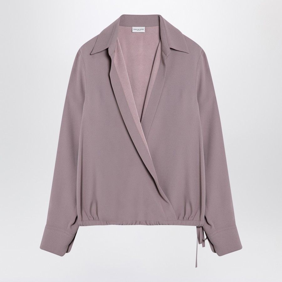 Dries Van Noten o1d2blof0824 Drawstring Shirt in Light Pink Size XS / US 0-2 / IT 36-38 - 1 Thumbnail