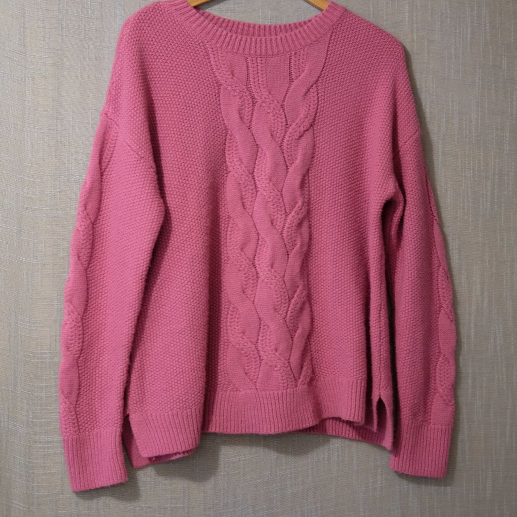 Vintage St Johns Bay Sweater Cable-Knit Pullover Soft Purple Women's XL Knit Pullover Casual Sweater Women's XL Purple Knit Crew Neck Size XL / US 12-14 / IT 48-50 - 2 Thumbnail