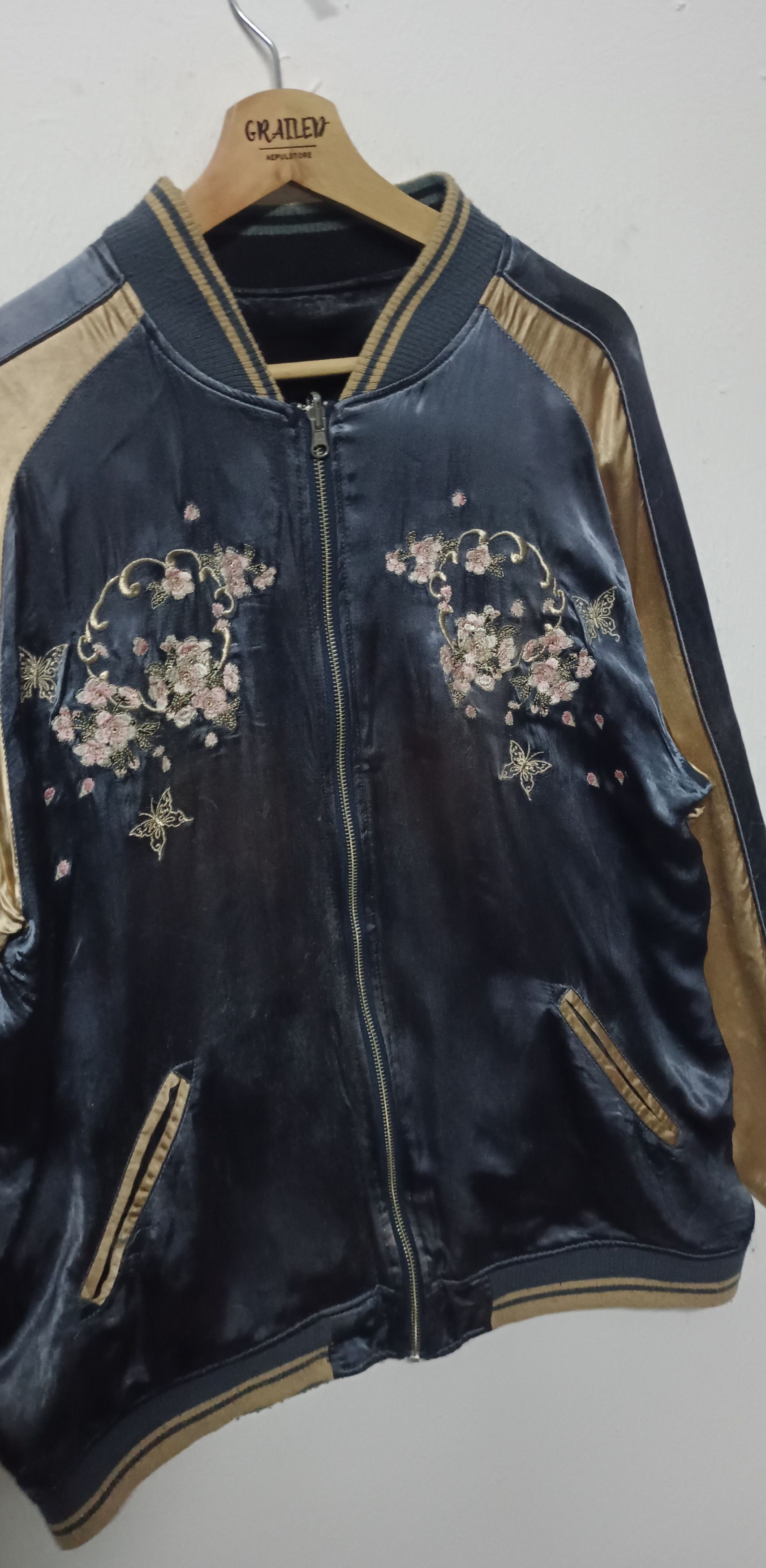 Japanese Brand 💥Batto Musume Yakuza Kimono Women Reversible Sukajan Size US XXL / EU 58 / 5 - 12 Thumbnail