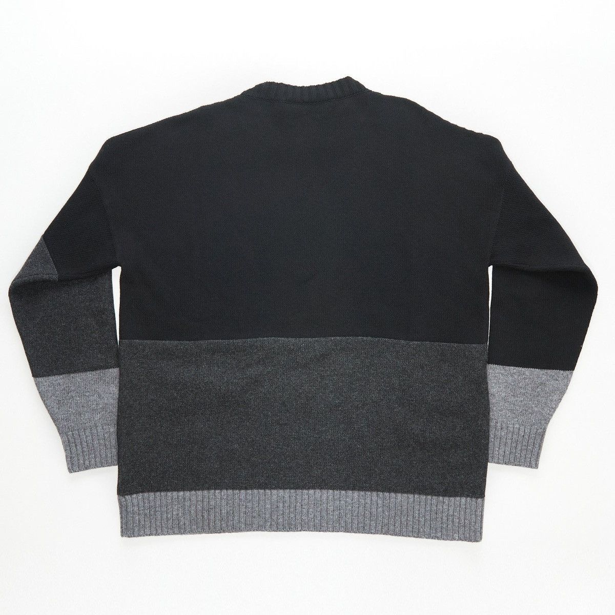 Off-White OFF-WHITE COLOUR BLOCK KNITTED CREWNECK SWEATER BLACK Size US XL / EU 56 / 4 - 2 Thumbnail