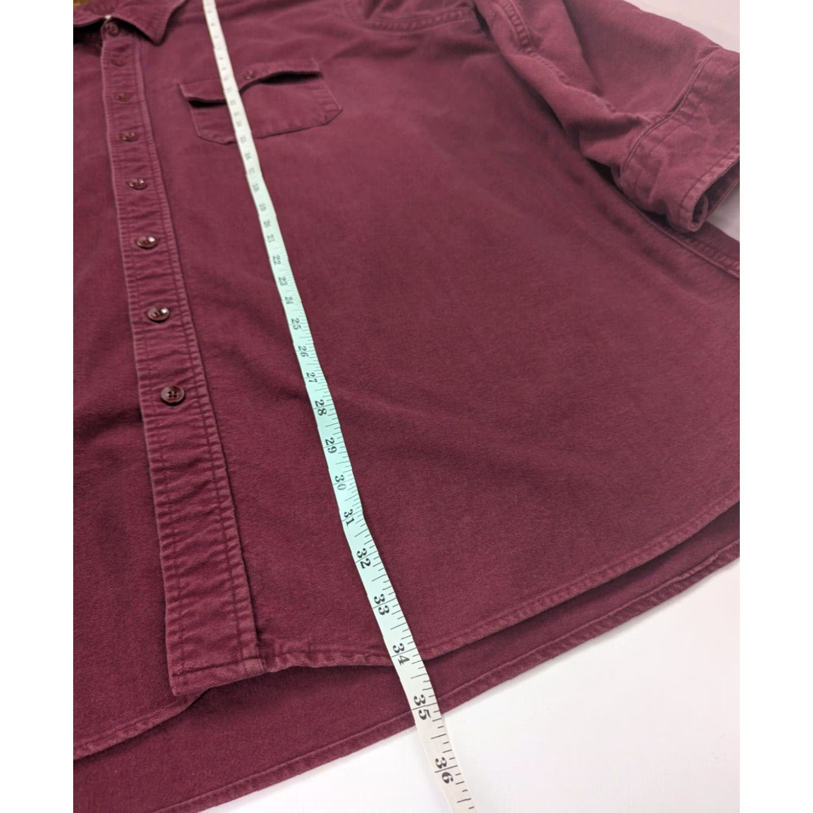 Vintage VTG LL Bean Chamois Cloth Shirt Mens 20 Tall Burgundy Flannel Outdoors USA Made Size US XXL / EU 58 / 5 - 5 Thumbnail
