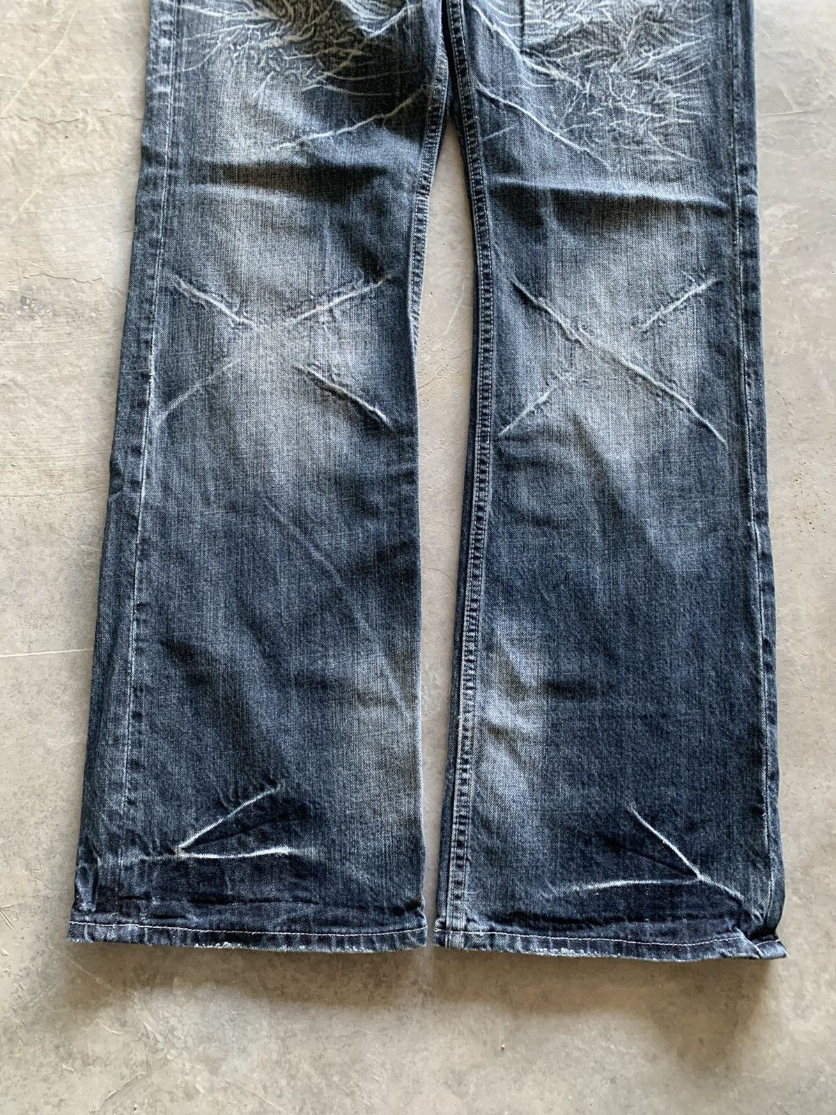 Japanese Brand FLARE SORRIDERE SICK WHISKERED WASHED JAPANESE GRUNGE Size US 33 - 9 Thumbnail