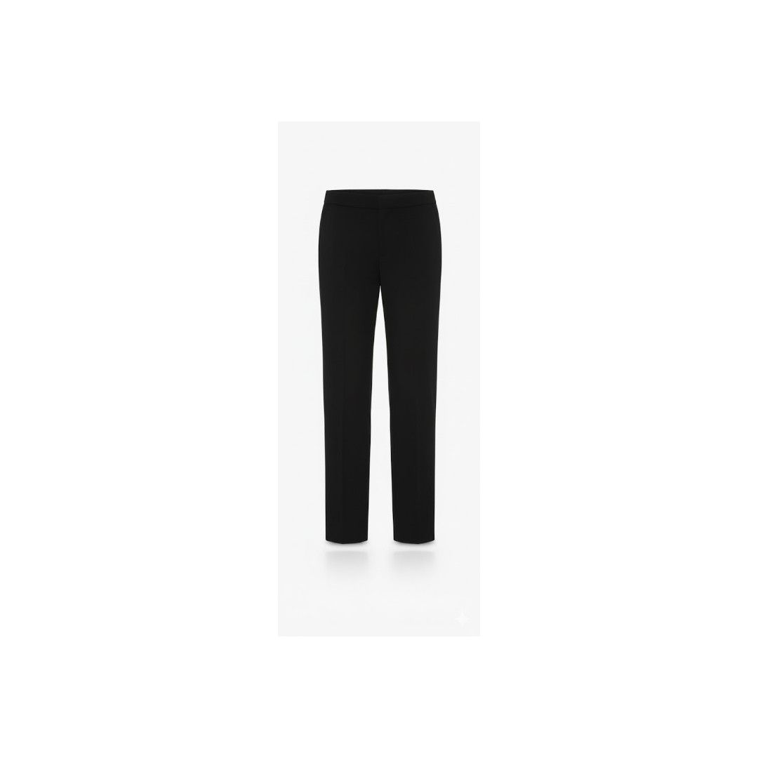 Saint Laurent Paris oc11z1225 782944 High Waisted Pants in Velvet in Black Size US 34 / EU 50 - 1 Thumbnail