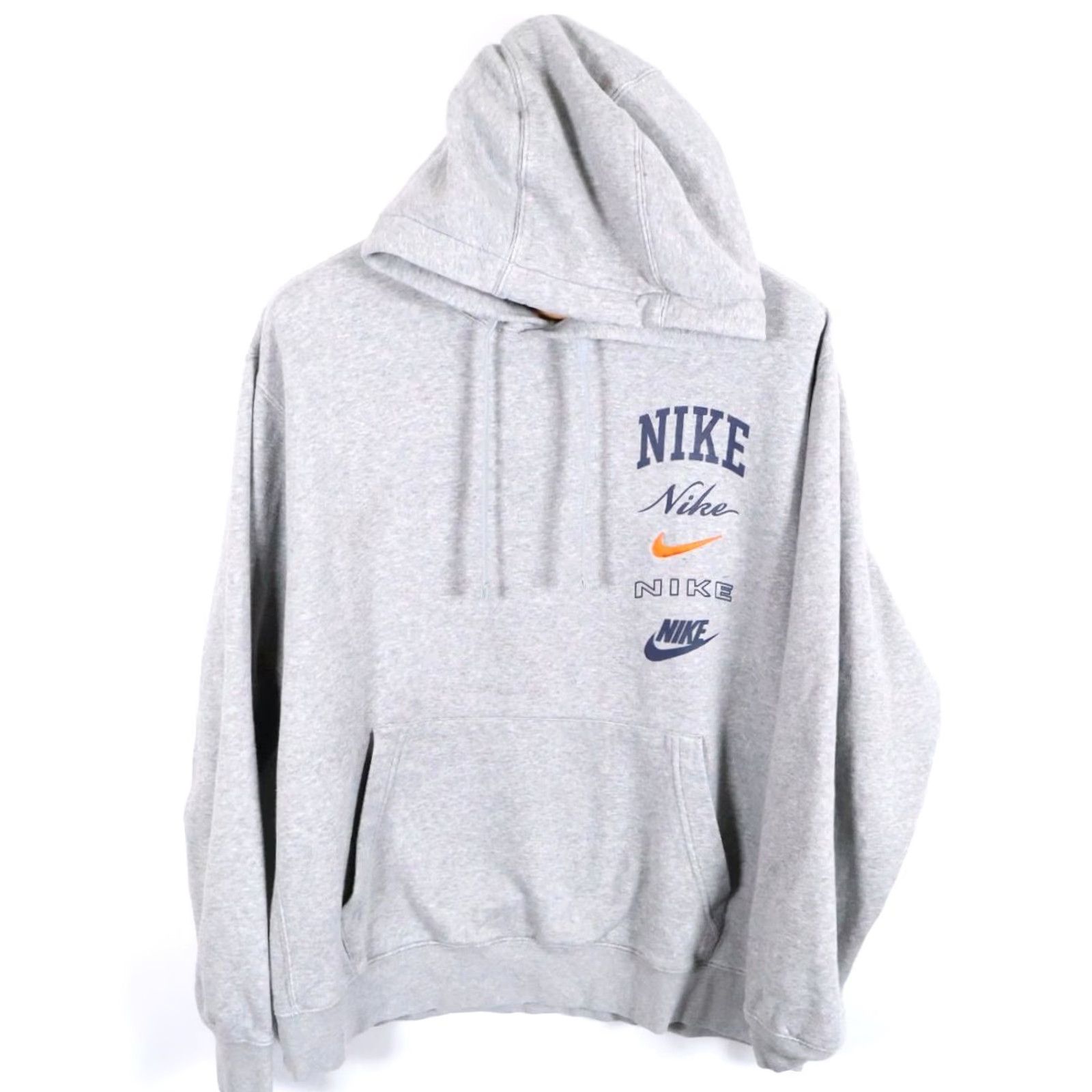 Nike Nike Club Fleece Hoodie Mens XL Heather Gray Drawstring Pullover Sweatshirt Size US XL / EU 56 / 4 - 2 Thumbnail
