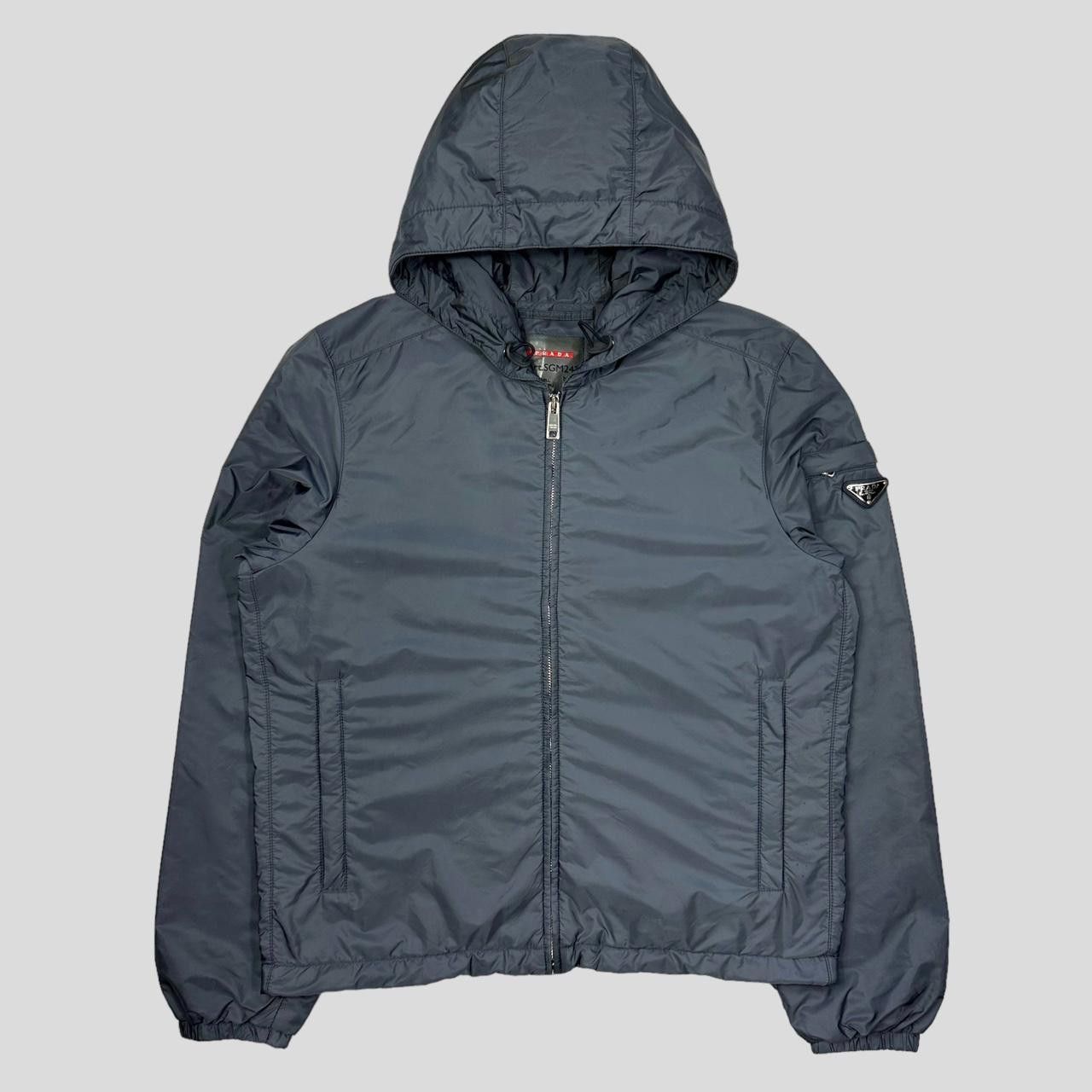 image of Prada Milano 2014 Smoke Grey Padded Nylon Windbreaker - S/m, Men's (Size Small)