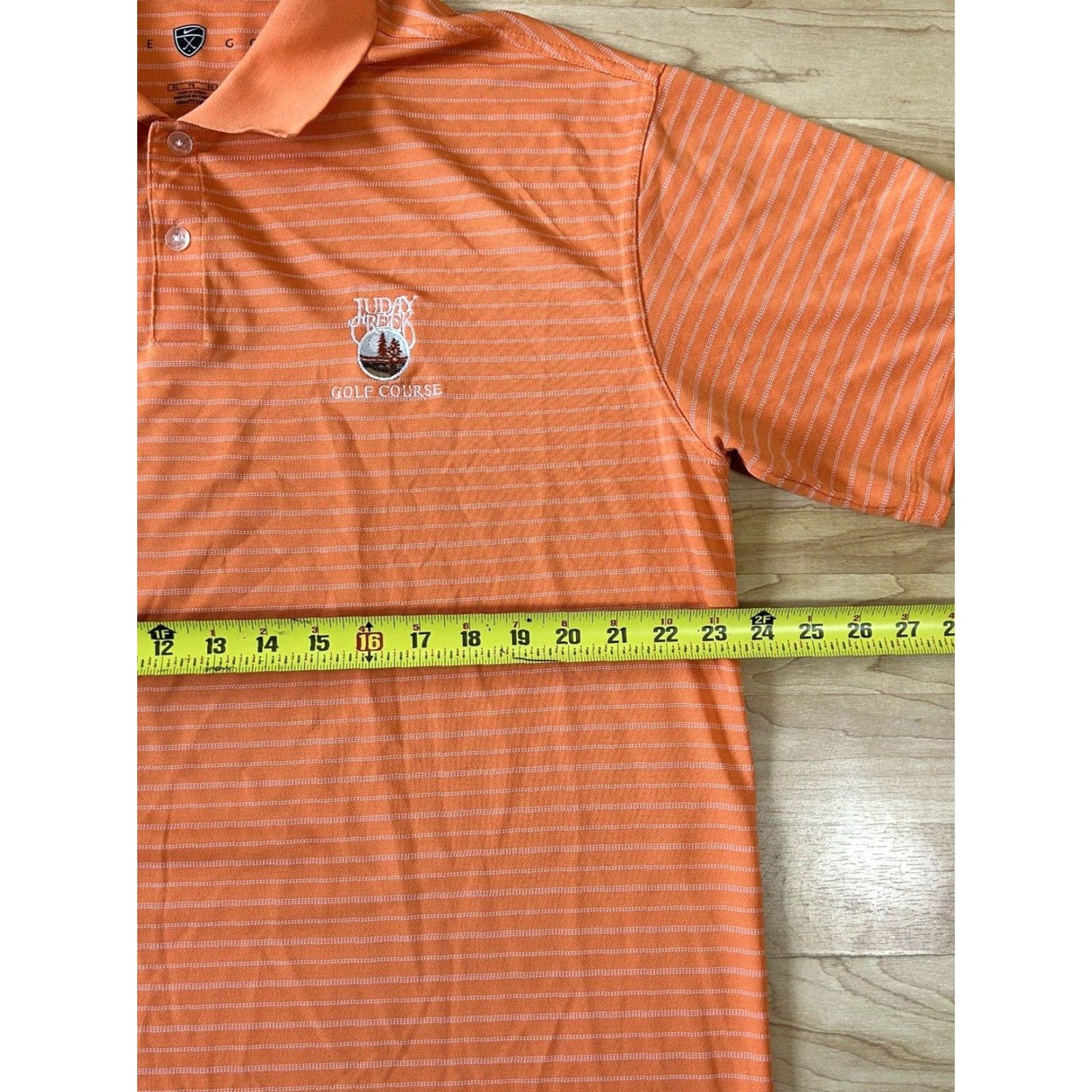 Nike Nike Golf Polo Shirt Mens Orange Striped Short Sleeve Lightweight Stretch XL Size US XL / EU 56 / 4 - 3 Thumbnail