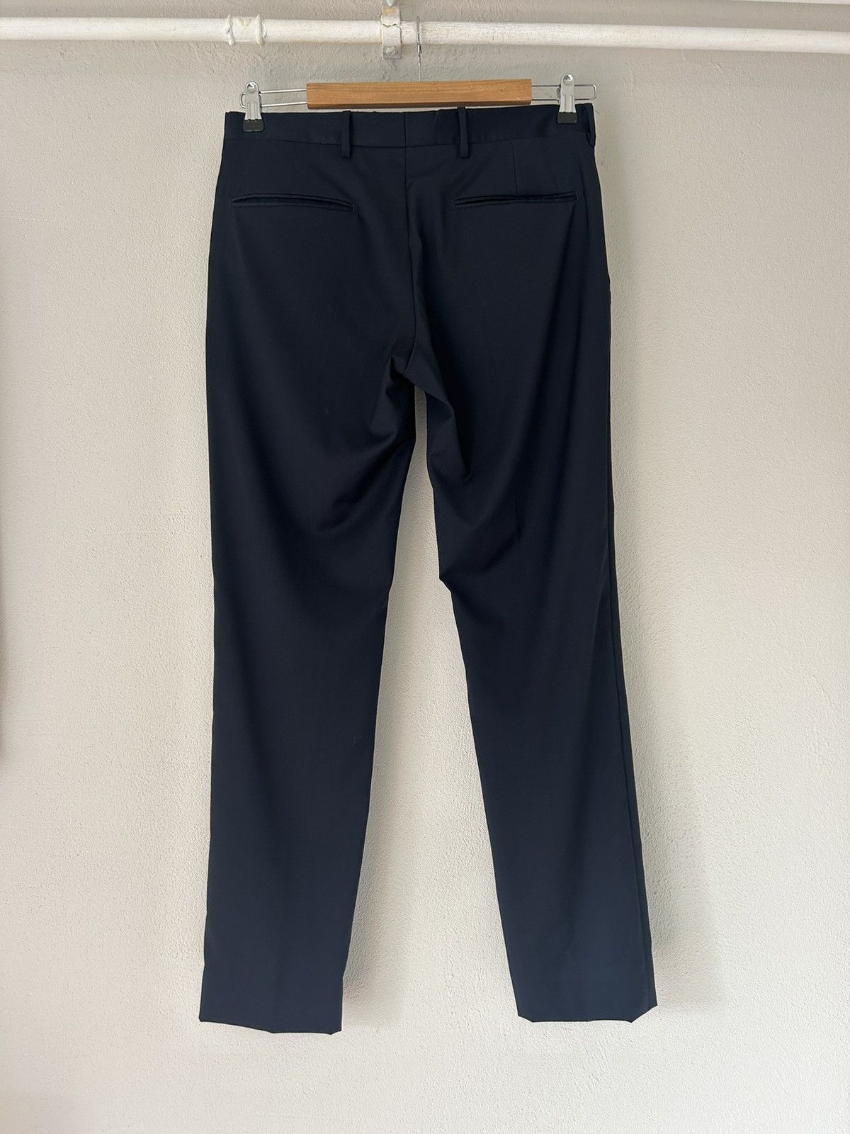 Prada Virgin Wool Navy Slim Fit Dress Pants Size US 31 - 2 Thumbnail