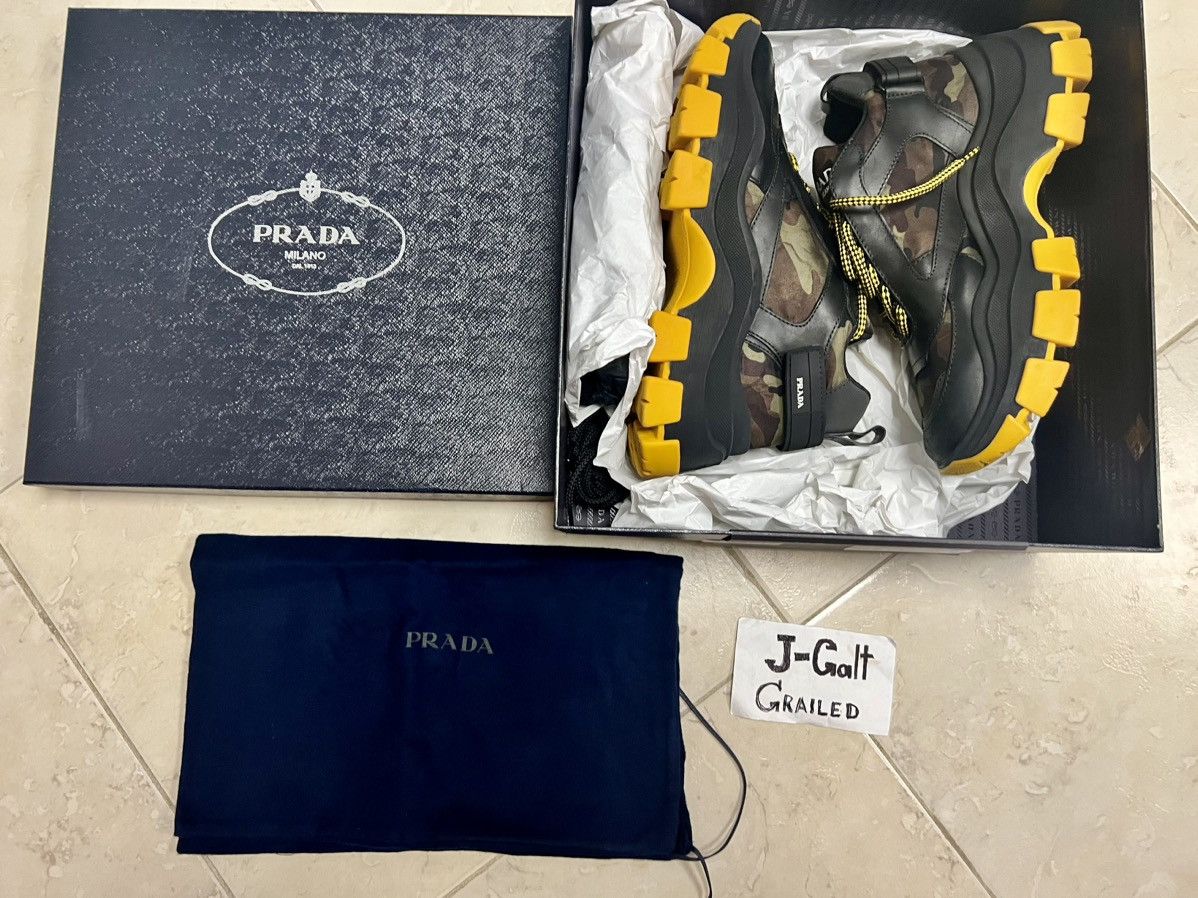 Prada PRADA PEGASUS SNEAKERS CAMO BLACK Size US 8 / EU 41 - 4 Thumbnail