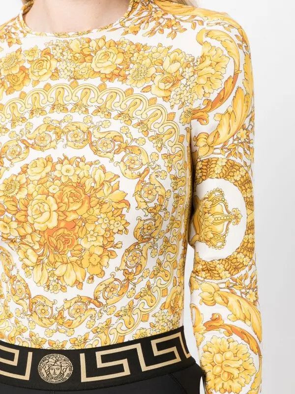 Versace o1y0226 Bodysuit in Yellow/White Size M / US 6-8 / IT 42-44 - 2 Thumbnail