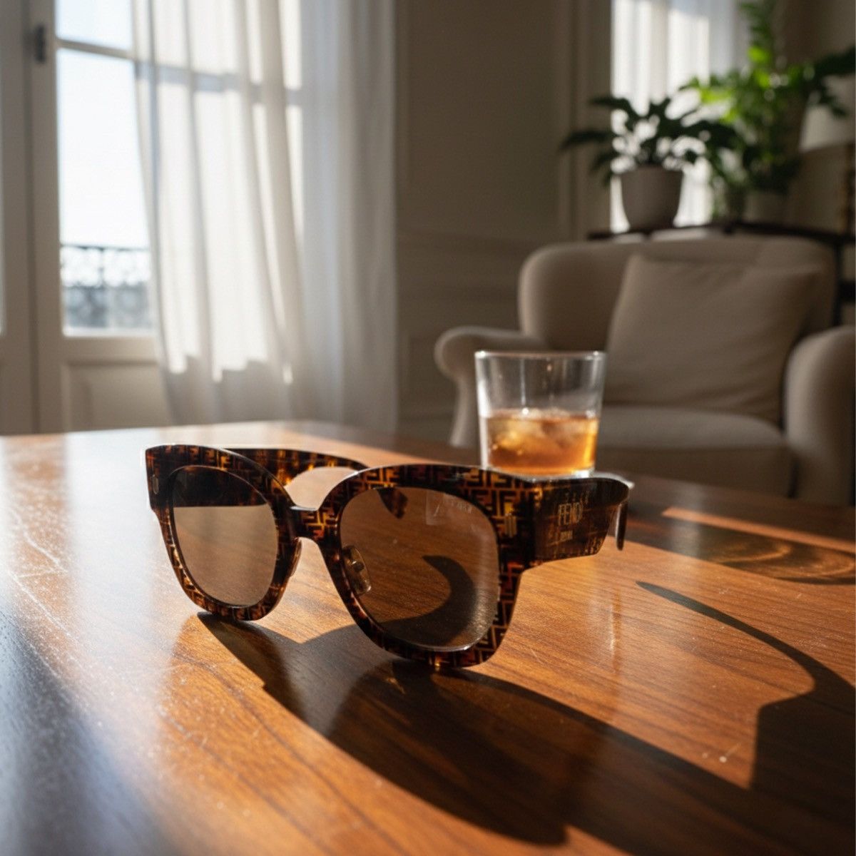 Fendi Brown Fendi Sunglasses Size ONE SIZE - 3 Thumbnail