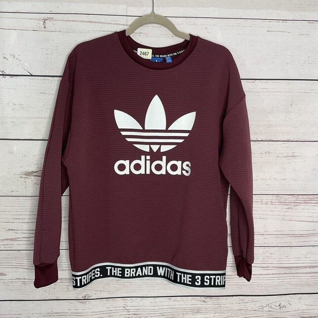 Adidas NWOT Adidas The Brand Big Logo Crewneck Sweatshirt Women S Size S / US 4 / IT 40 - 1 Thumbnail