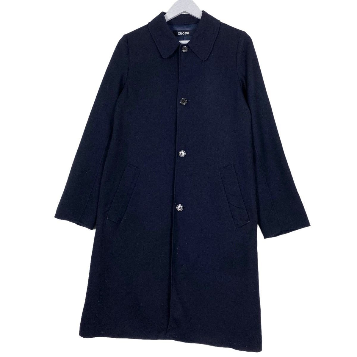 Issey Miyake × Zucca 💥ZUCCA BY ISSEY MIYAKE BUTTON NAVY TOPCOAT Size US M / EU 48-50 / 2 - 2 Thumbnail