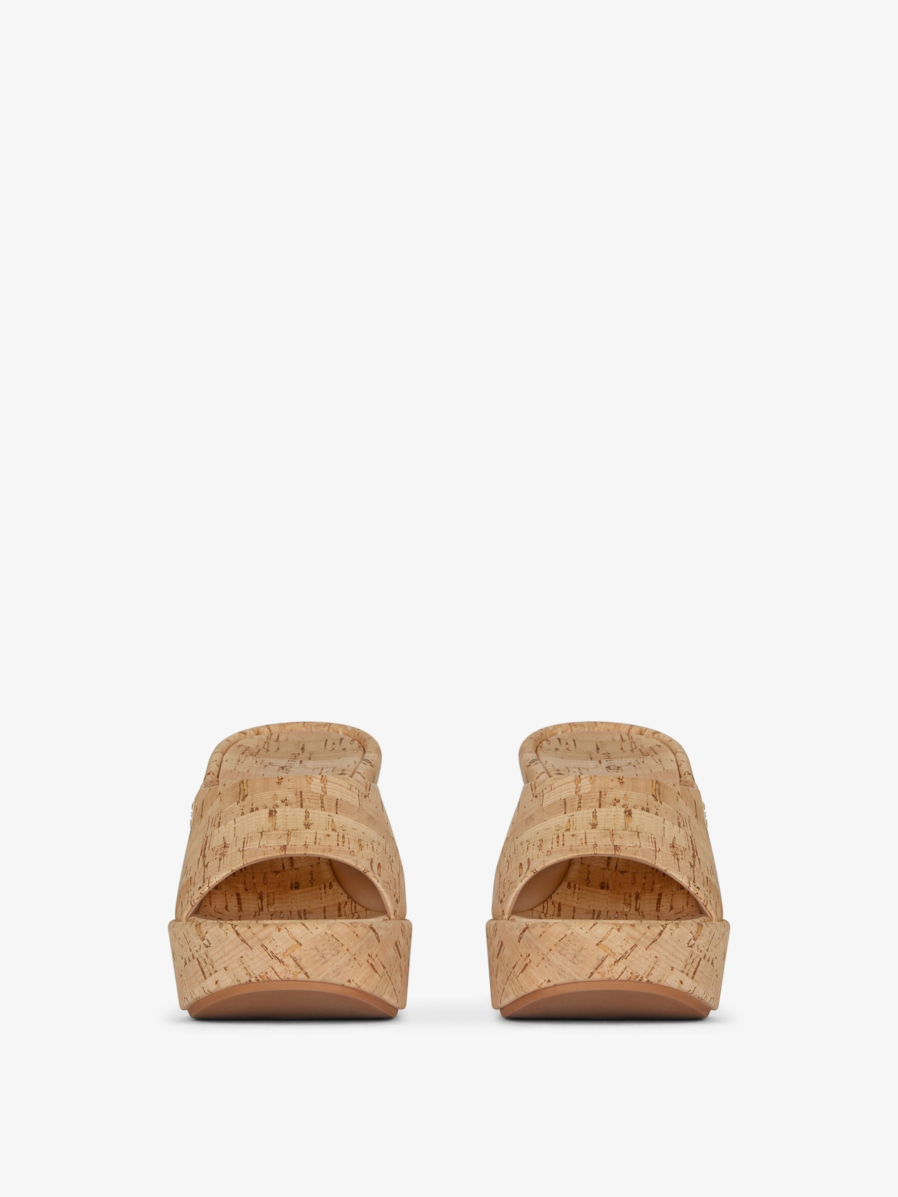 Givenchy o1w1db10925 4G Doll Mules in Cork in Beige Size US 5.5 / IT 35.5 - 2 Thumbnail