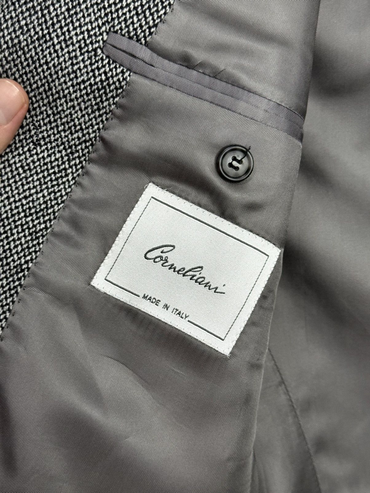 Corneliani Corneliani Grey Tweed Wool Blazer Jacket Made in Italy 48R Size 48R - 4 Thumbnail