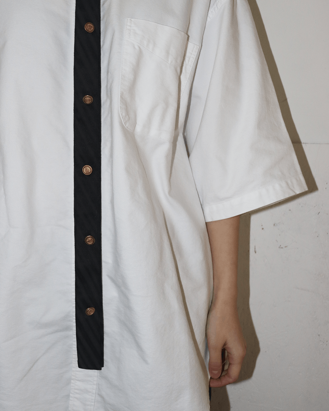 Japanese Brand Rienda Striped Detachable Shirt Collar Size ONE SIZE - 3 Thumbnail