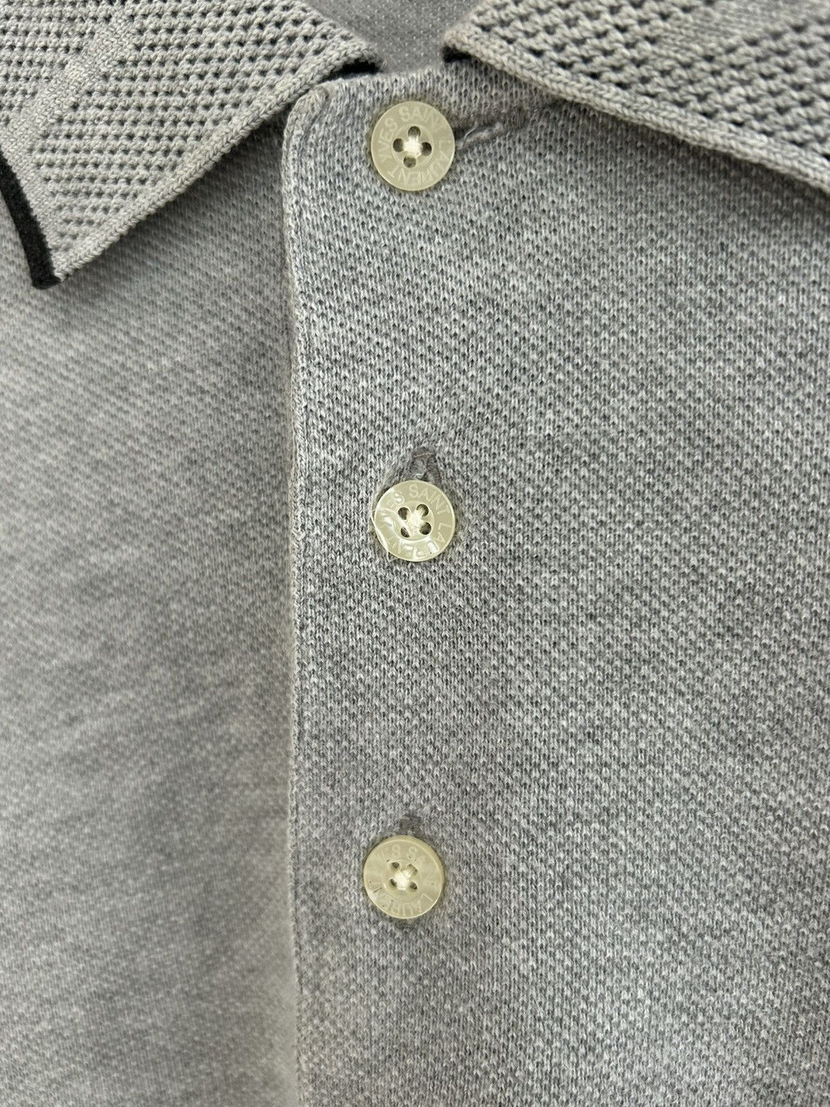 Yves Saint Laurent YSL Vintage Pocket Polo Gray Tee Size US L / EU 52-54 / 3 - 4 Thumbnail