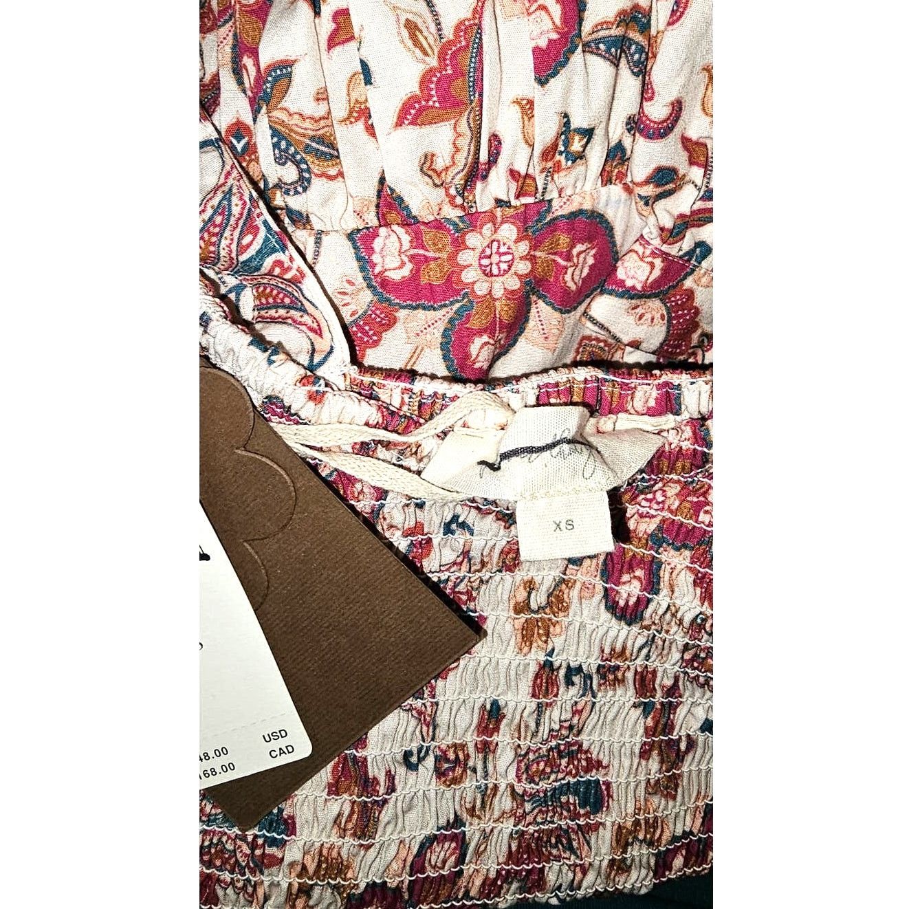 Anthropologie Anthropologie FOREVER THAT GIRL Floral Sweetheart Mini Dress Size XS / US 0-2 / IT 36-38 - 4 Thumbnail