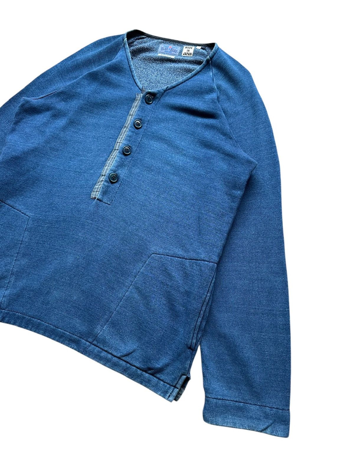 Blue Blue Japan 2000's BLUE BLUE Arigato indigo dyed sweater Size US L / EU 52-54 / 3 - 3 Thumbnail